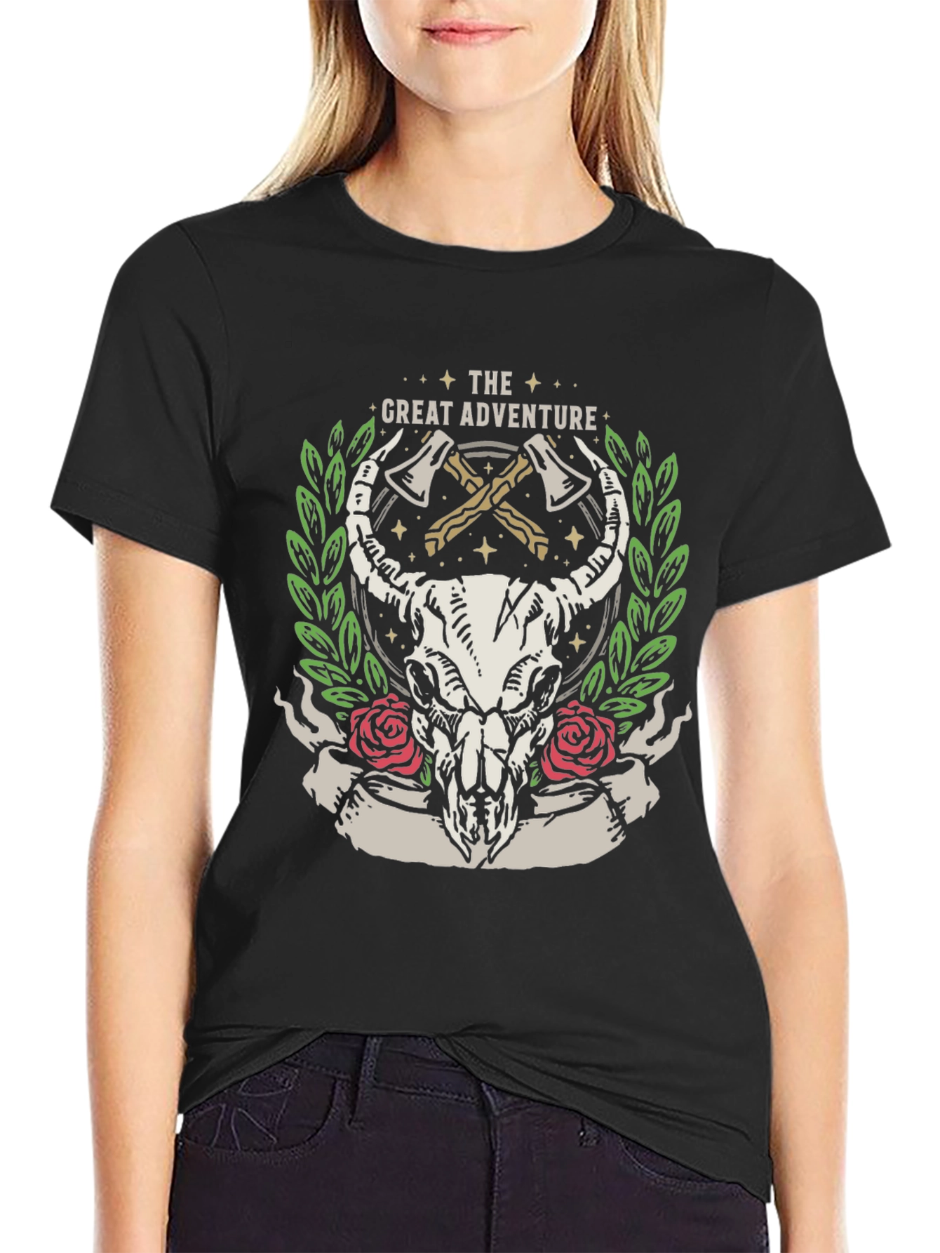 The Great Adventure Skull and Axes Graphic Tee