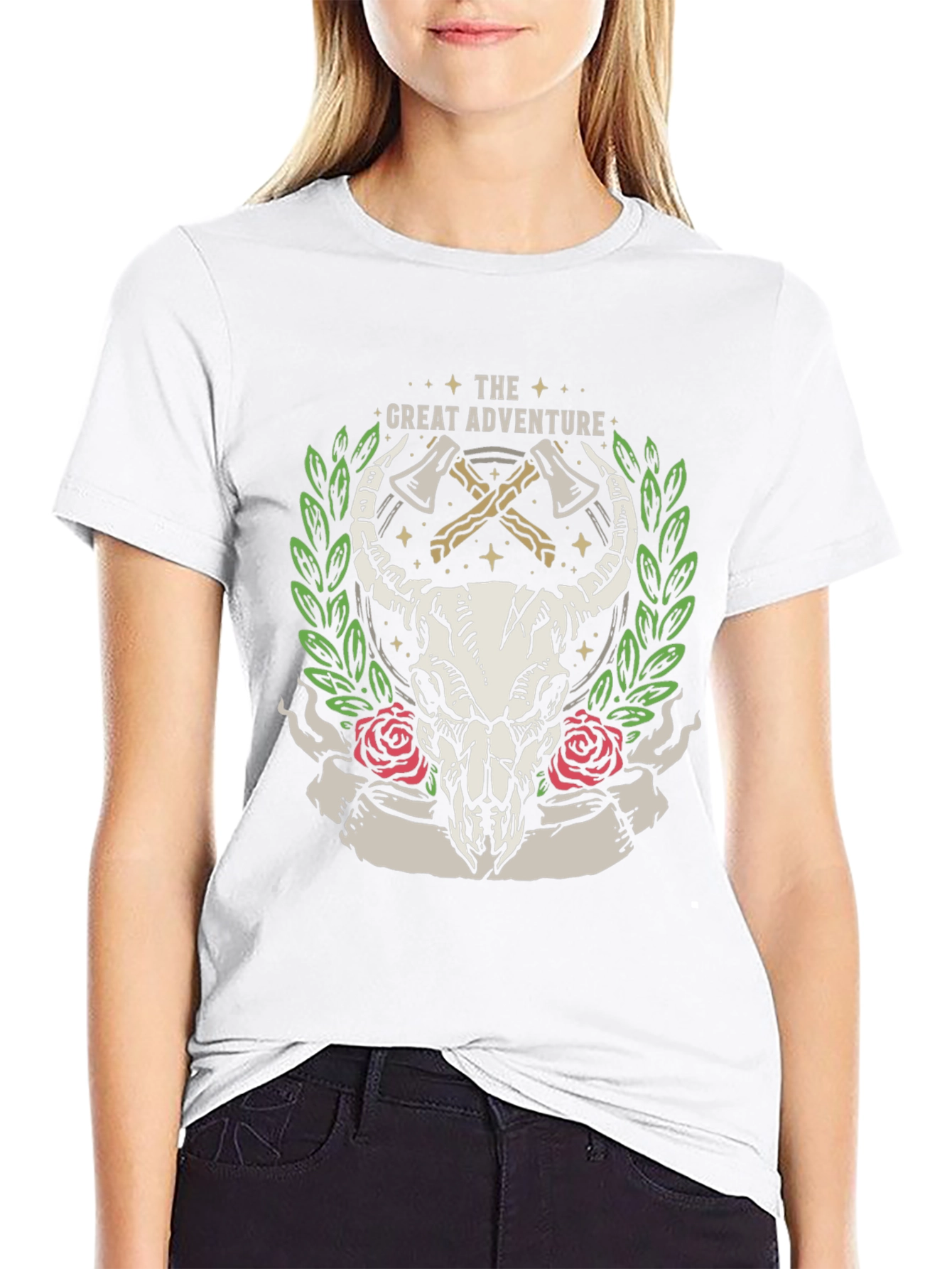 The Great Adventure Skull and Axes Graphic Tee
