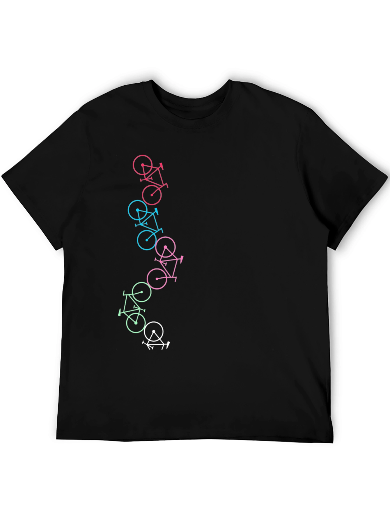 Bike Pattern Black T-Shirt