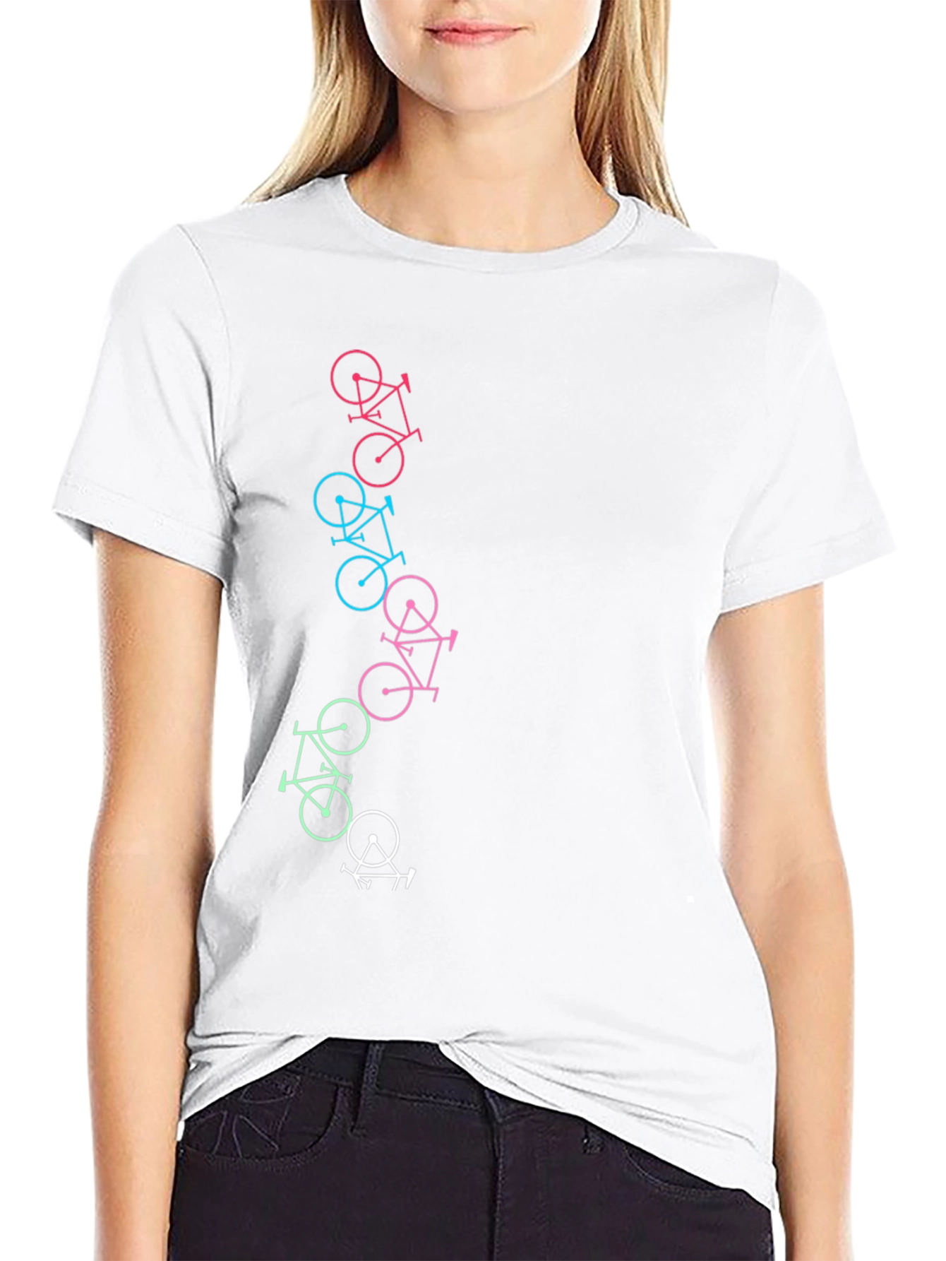 Bike Pattern Black T-Shirt