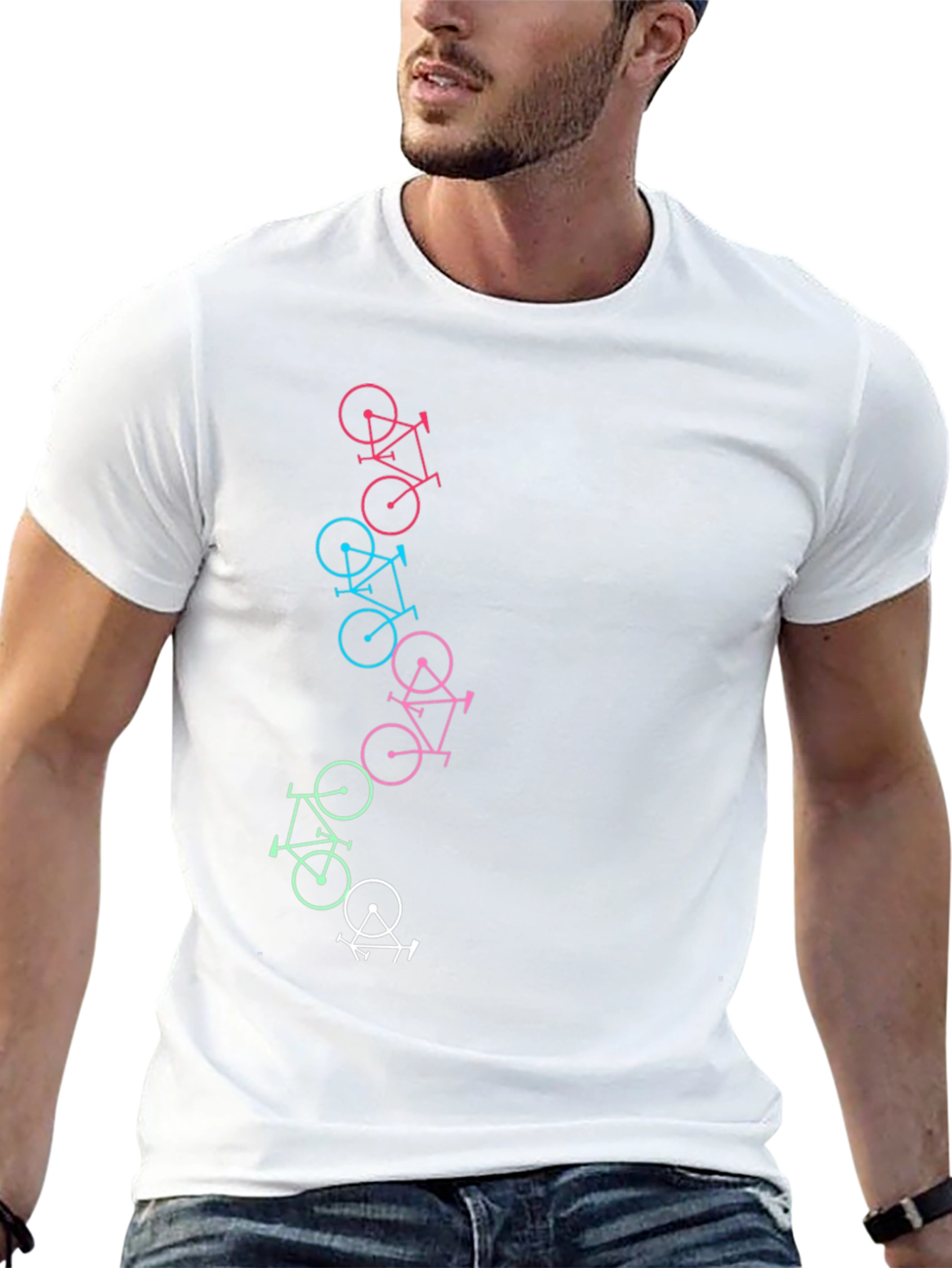 Bike Pattern Black T-Shirt