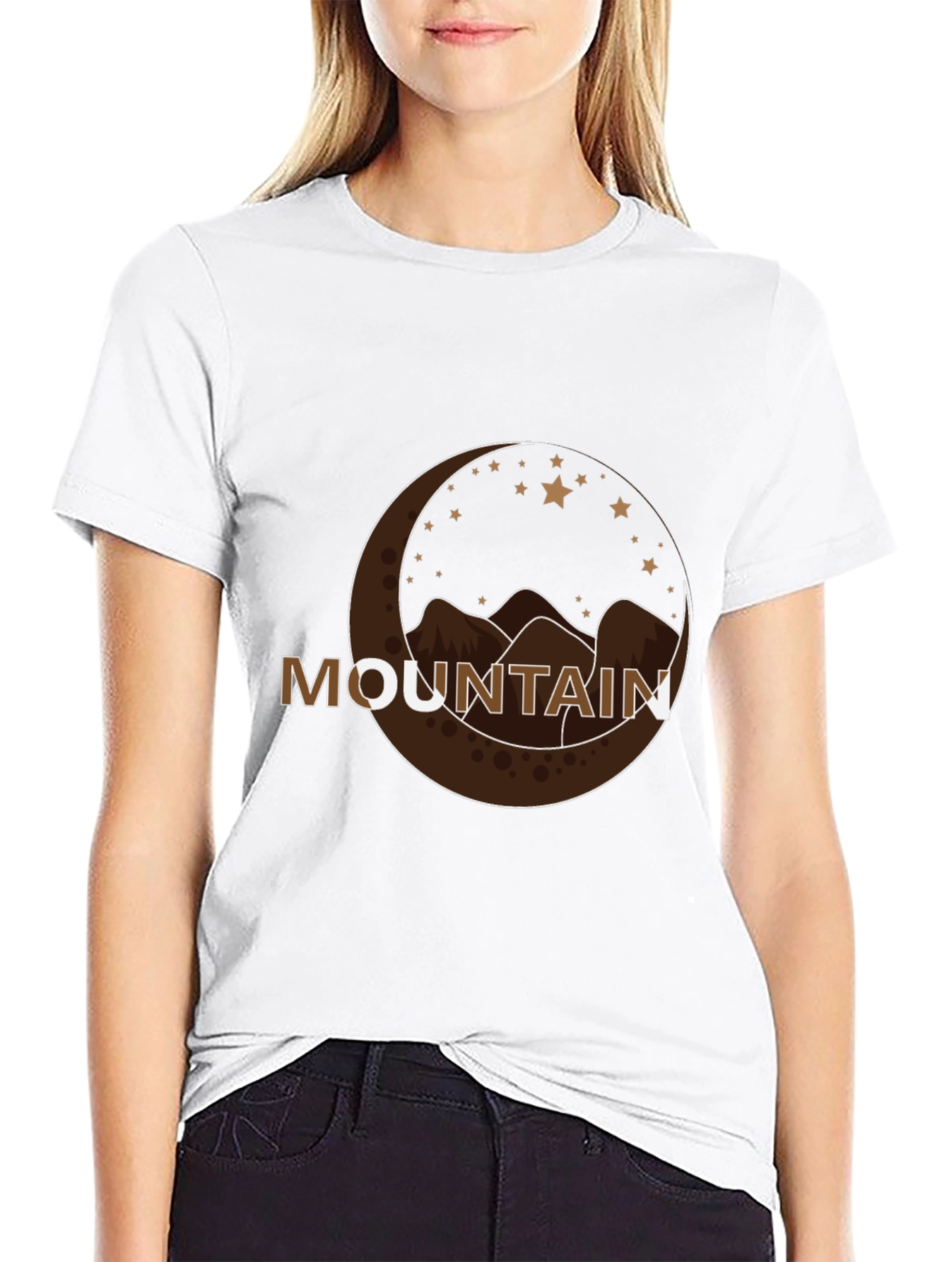 Mountain Crescent Graphic Tee - Stylish Adventure Shirt