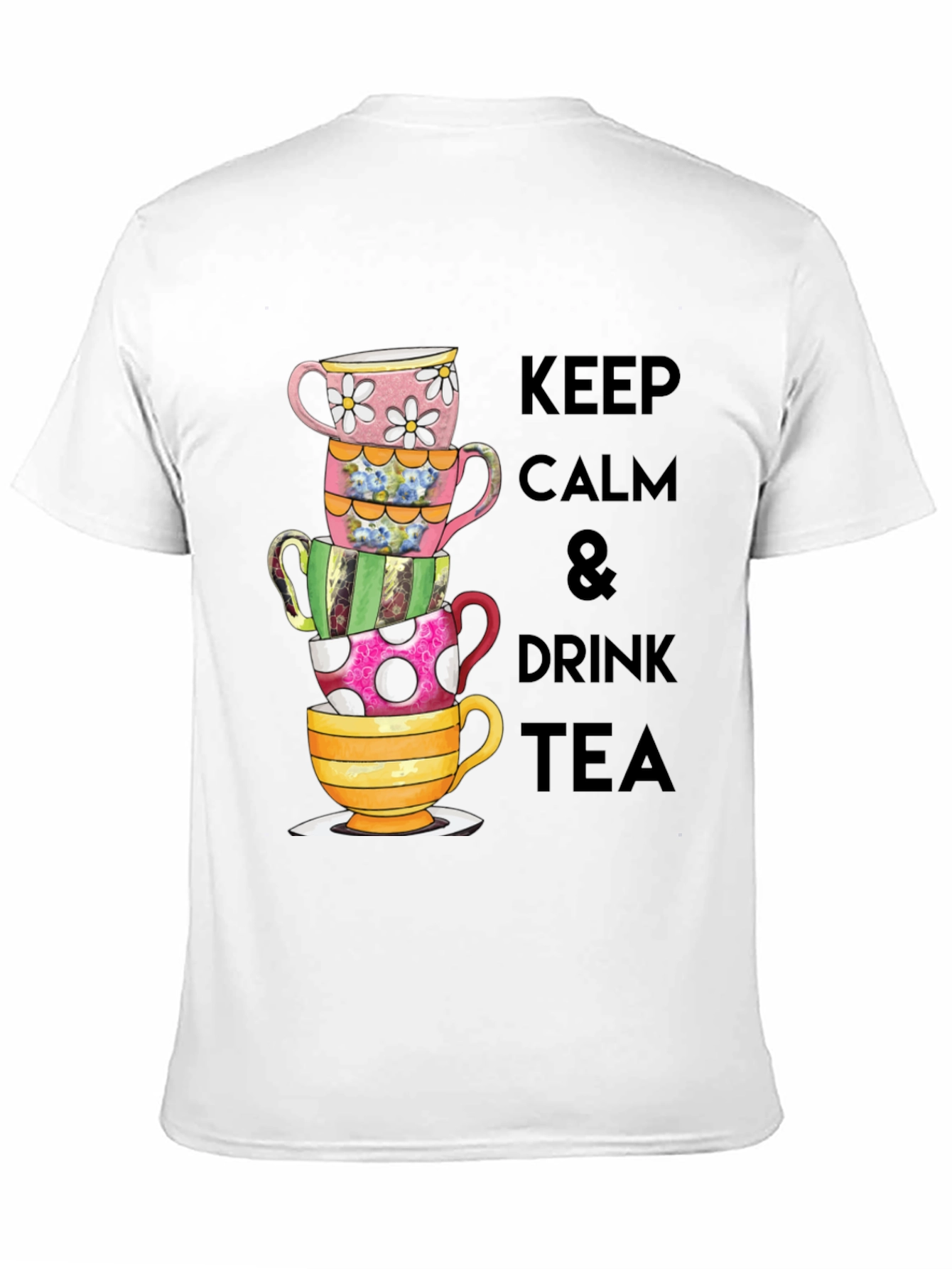 Keep Calm & Drink Tea Graphic T-Shirt