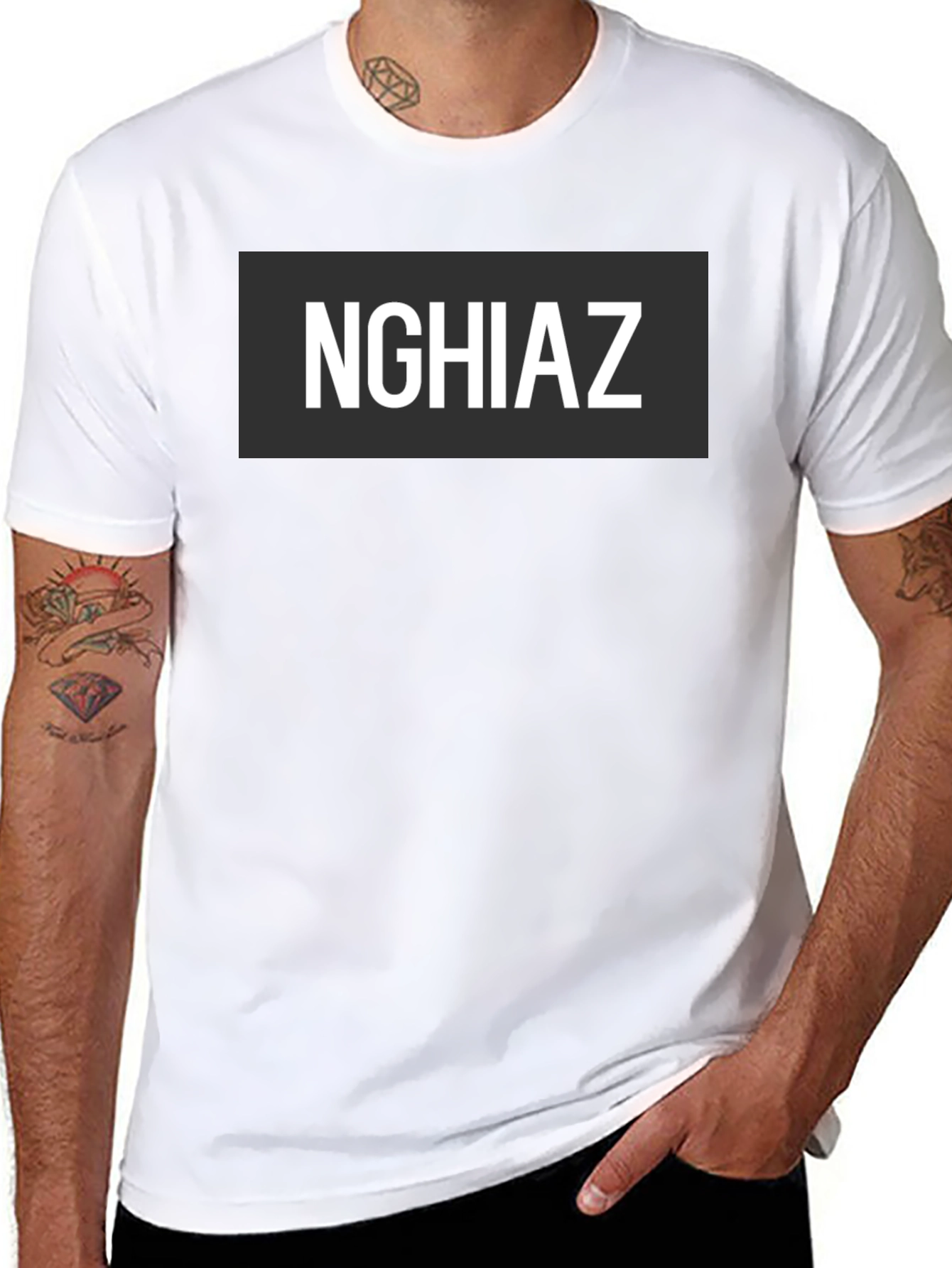 Nghiaz Black Graphic T-Shirt