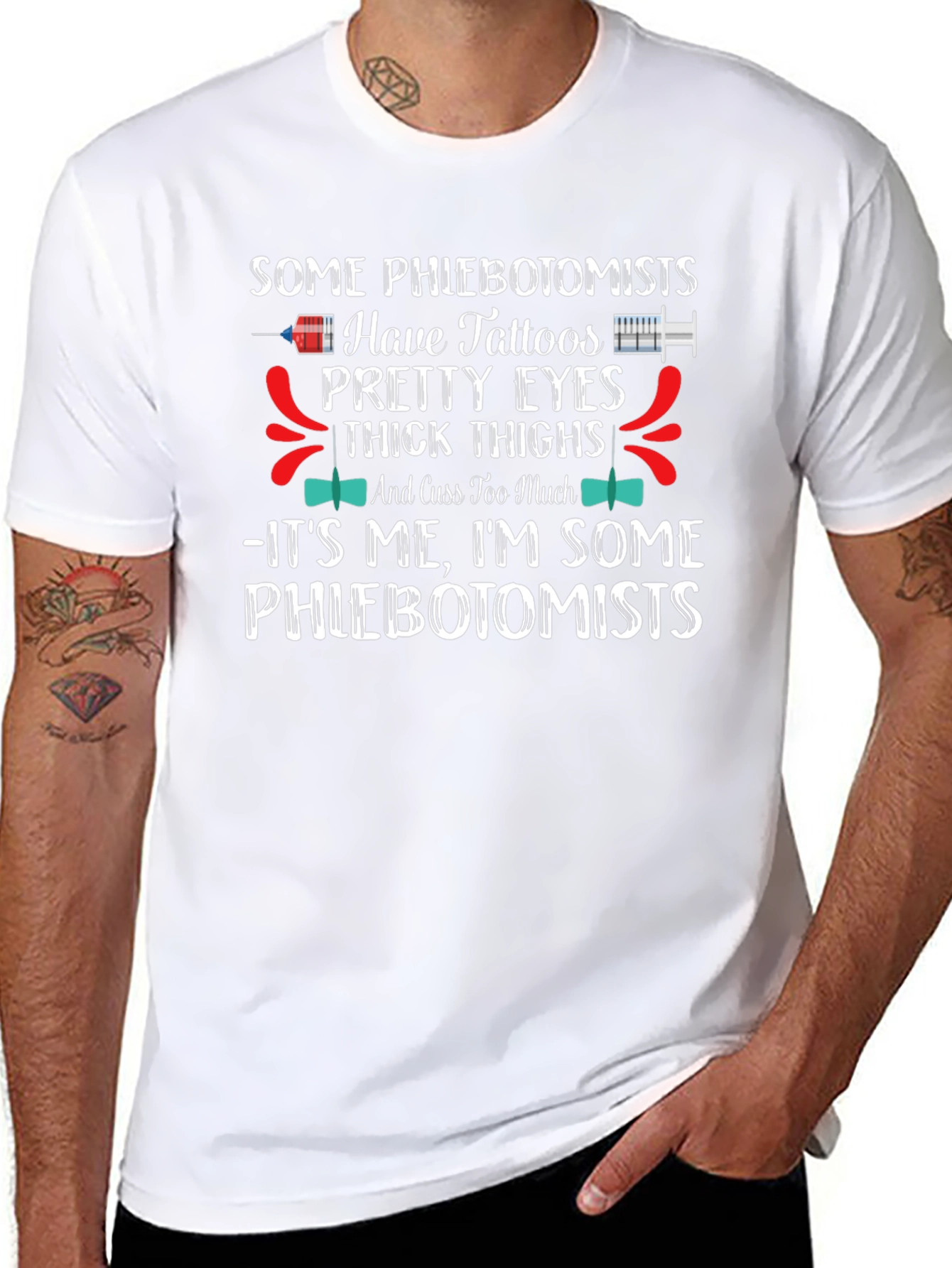 Phlebotomist Tattooed Graphic Tee