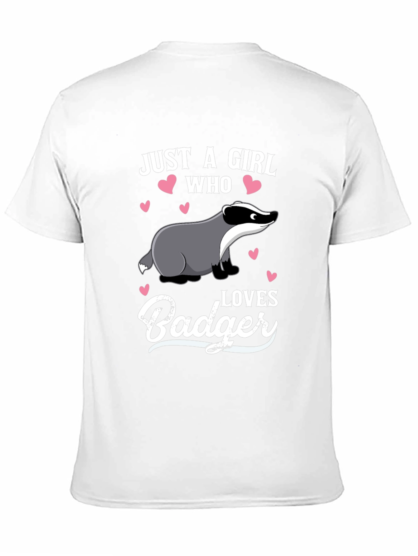 Girls Badger Lover T-Shirt - Cute Animal Graphic Tee
