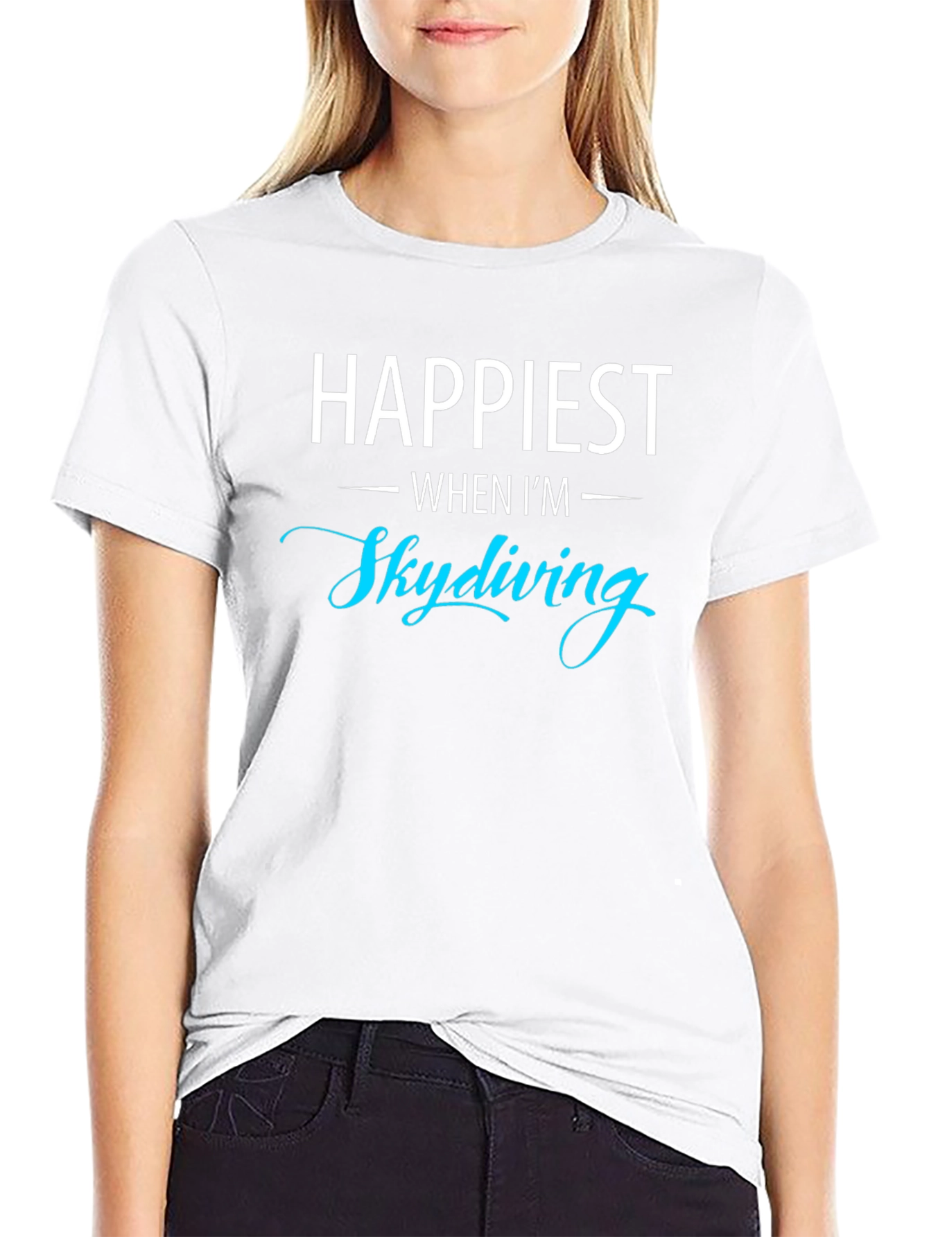 Happiest When Im Skydiving Graphic T-Shirt