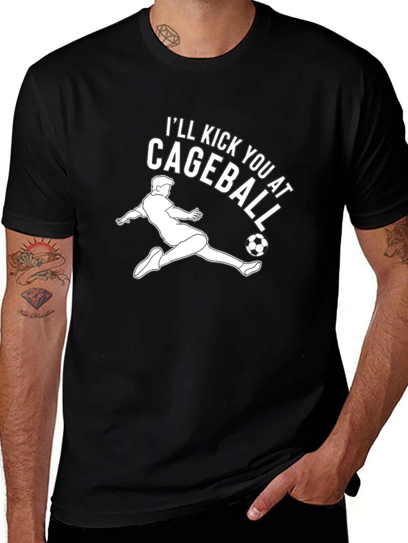 Cageball Kick T-Shirt - Soccer Inspired Graphic Tee