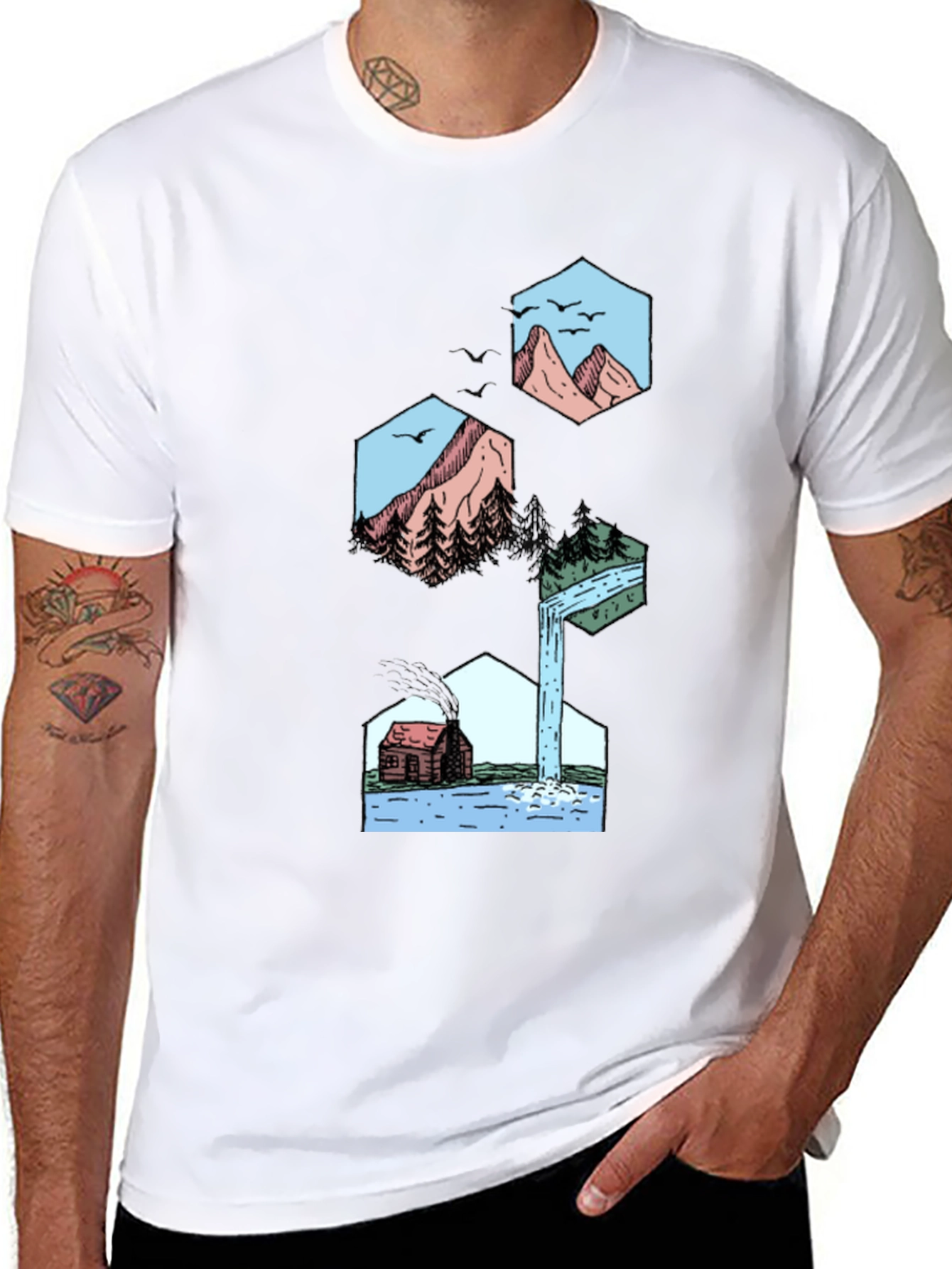 Nature Hexagon Graphic Tee