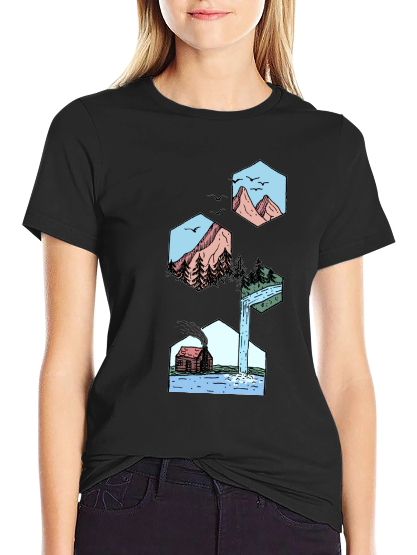 Nature Hexagon Graphic Tee