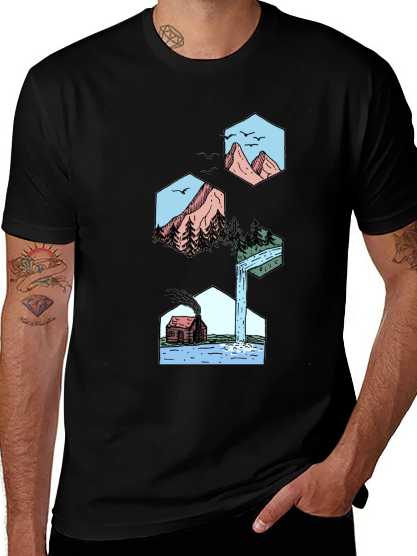 Nature Hexagon Graphic Tee