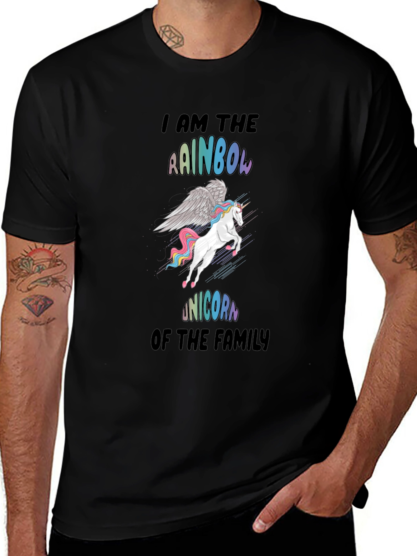 Rainbow Unicorn Family T-Shirt