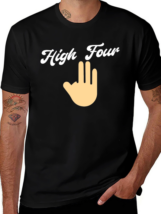 High Four Novelty Graphic T-Shirt