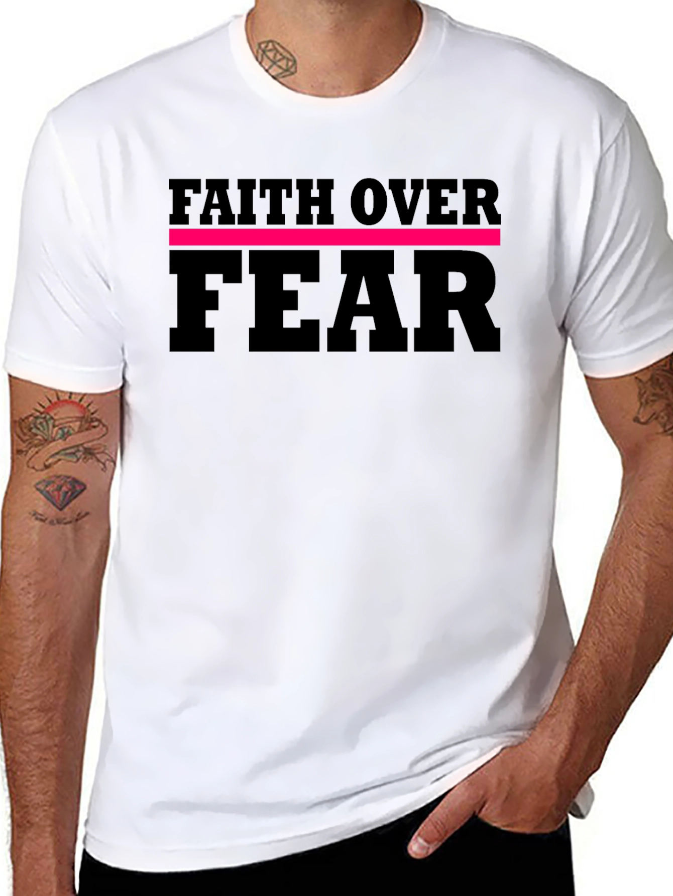 Faith Over Fear Graphic Tee - Black
