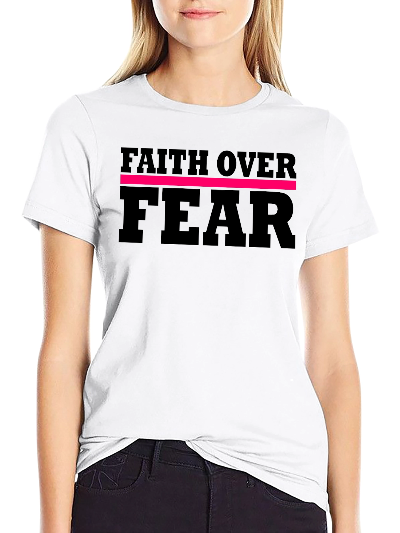 Faith Over Fear Graphic Tee - Black