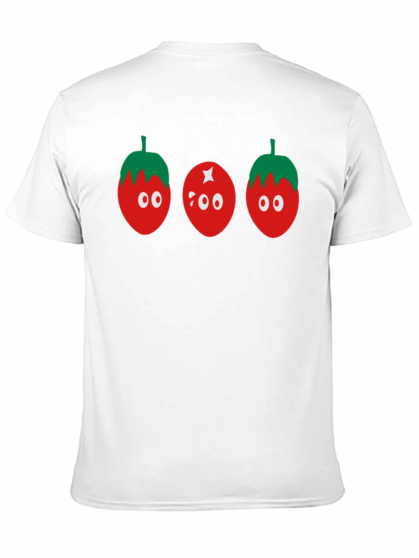 Tomato Character Graphic Tee - Black Casual Shirt