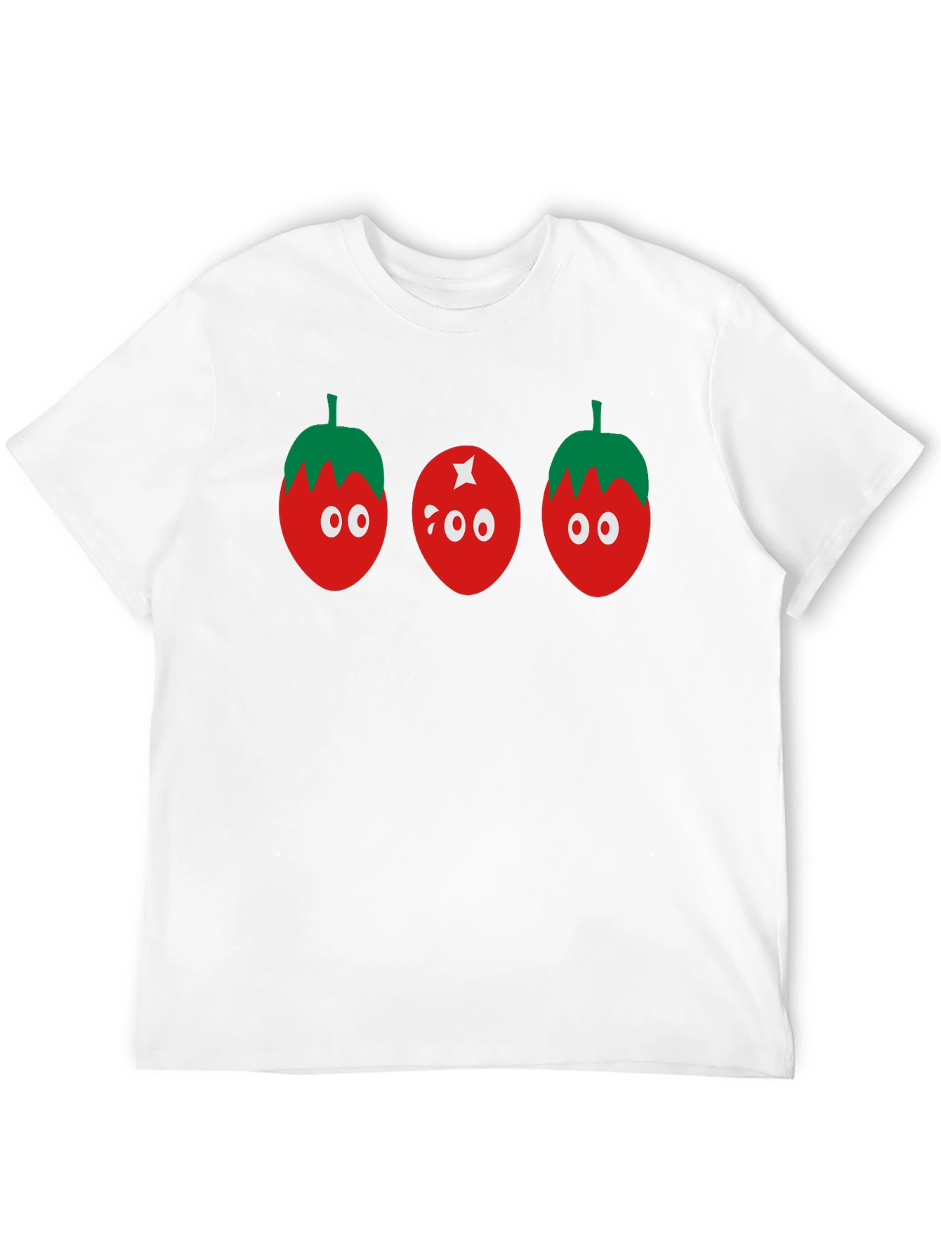 Tomato Character Graphic Tee - Black Casual Shirt