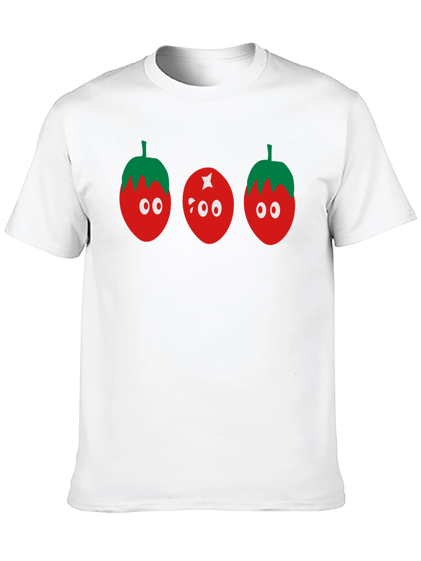 Tomato Character Graphic Tee - Black Casual Shirt