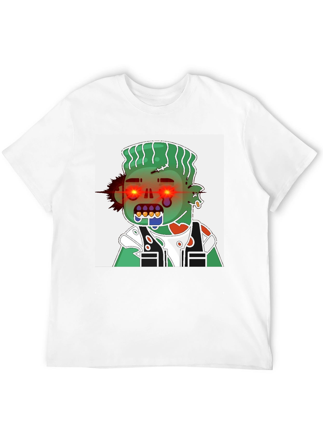 Zombie Cartoon Graphic Black T-Shirt