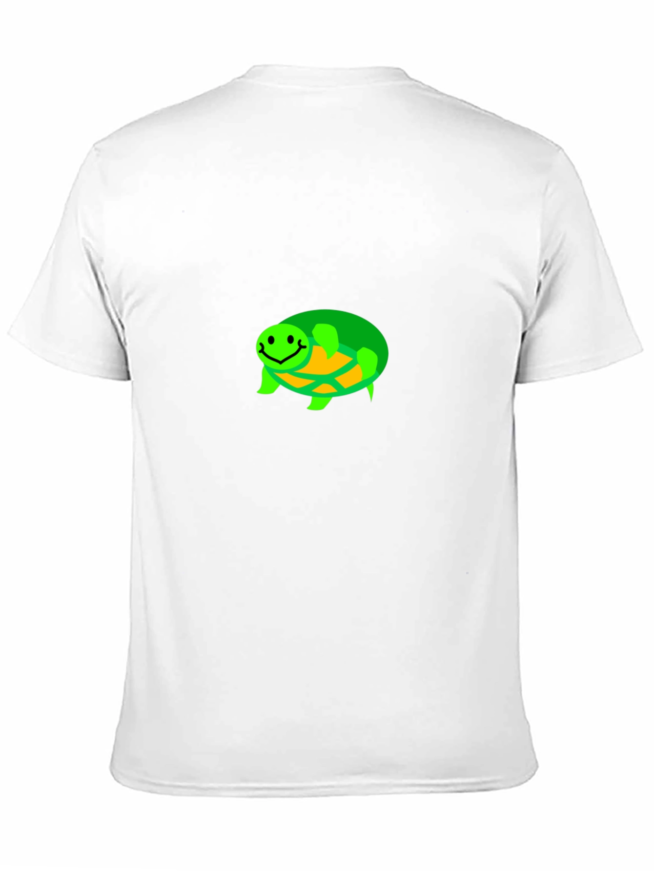 Smiling Turtle Graphic Tee - Black Cotton T-Shirt