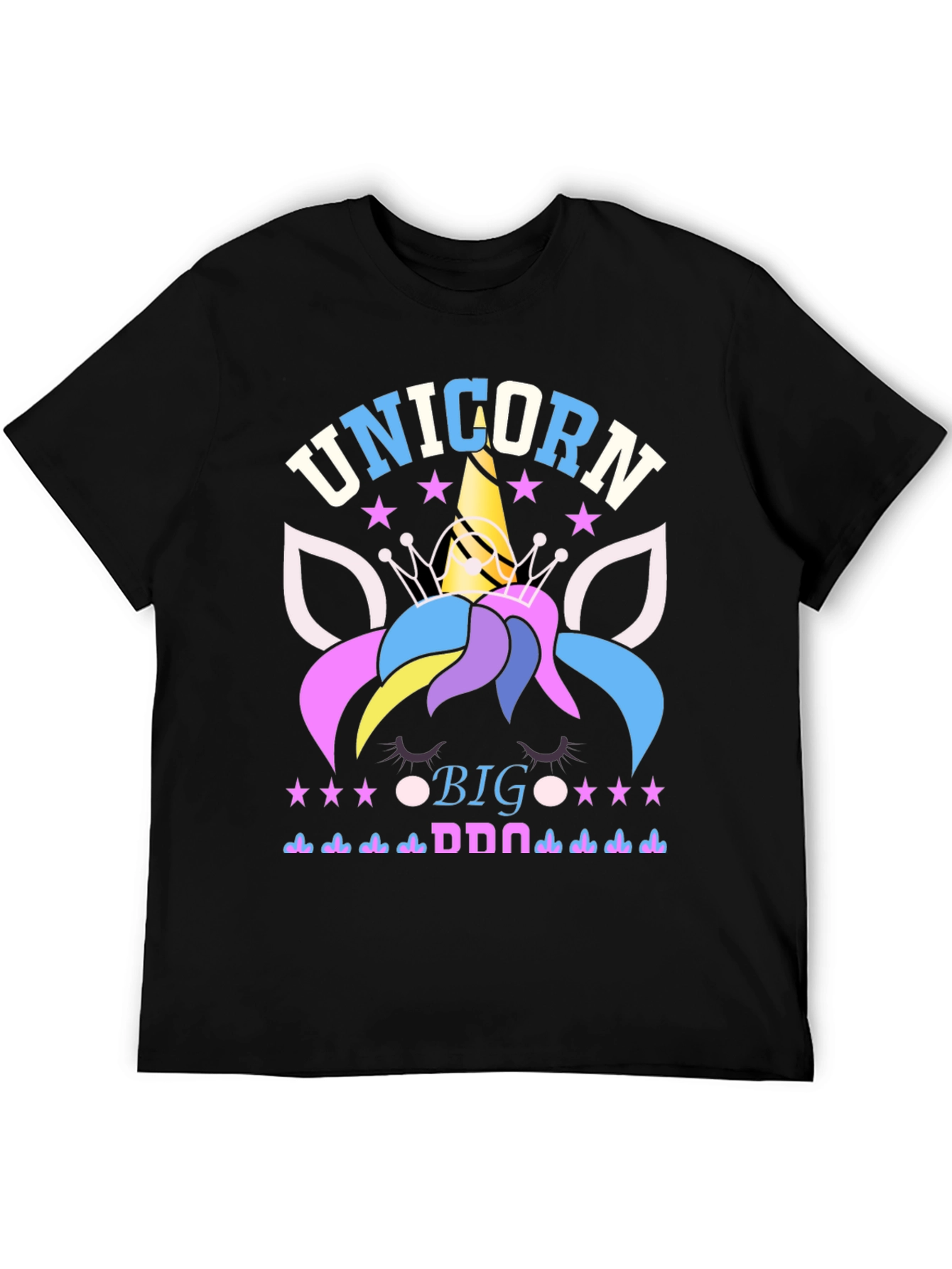 Unicorn Big Donna Black T-Shirt