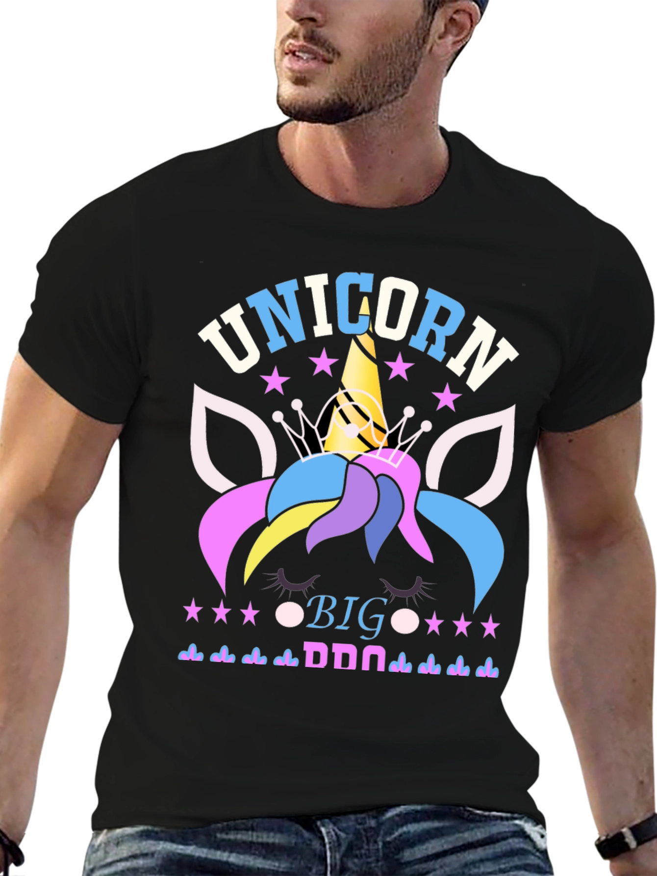 Unicorn Big Donna Black T-Shirt