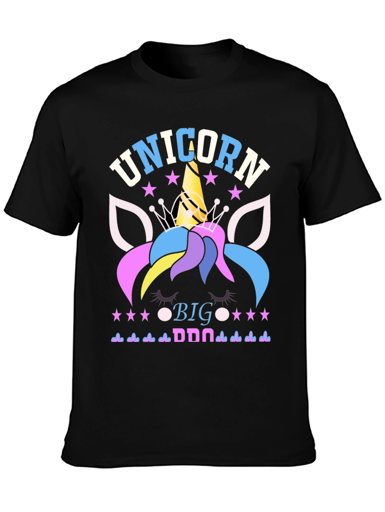 Unicorn Big Donna Black T-Shirt