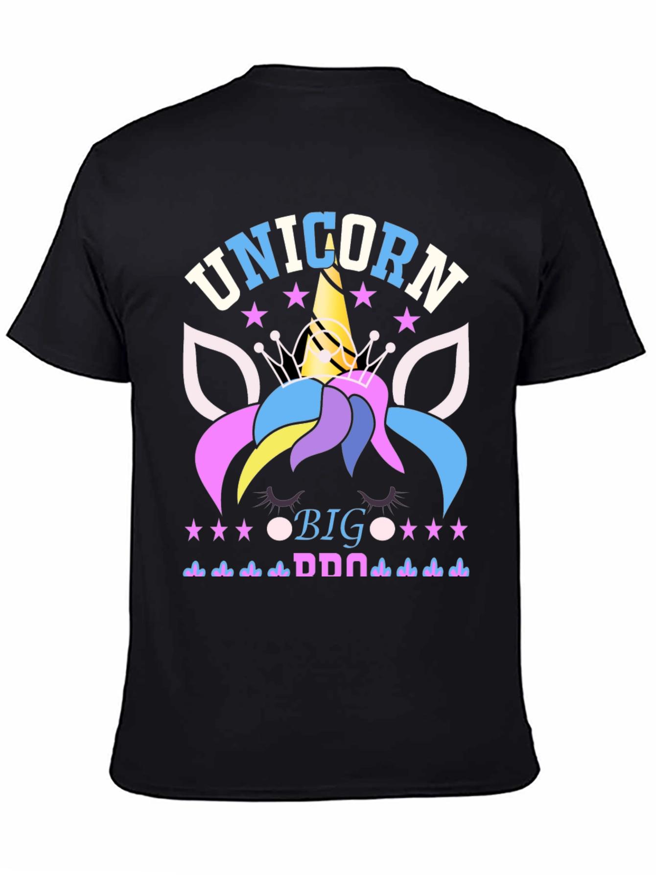 Unicorn Big Donna Black T-Shirt