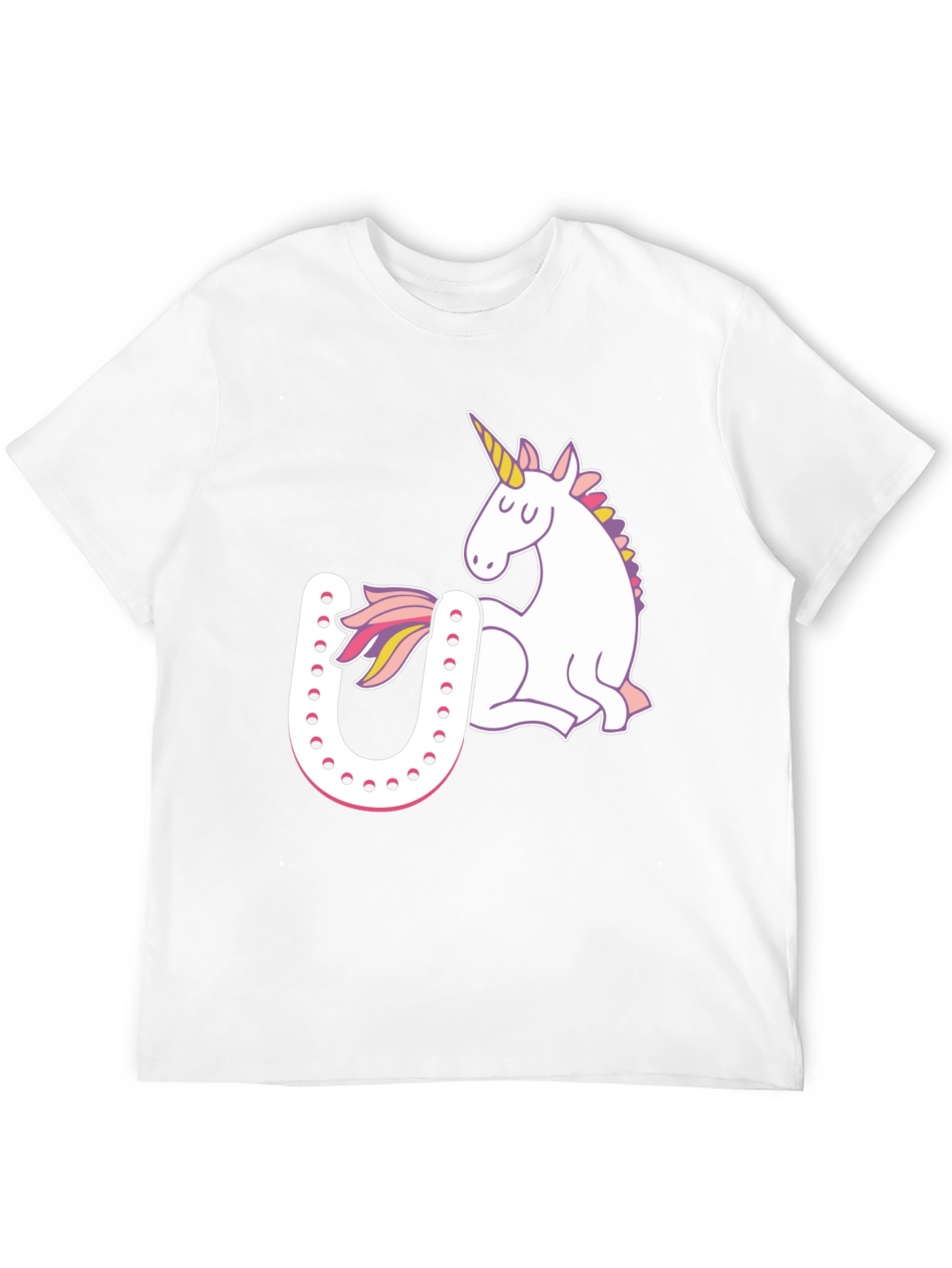 Unicorn Horseshoe Graphic T-Shirt