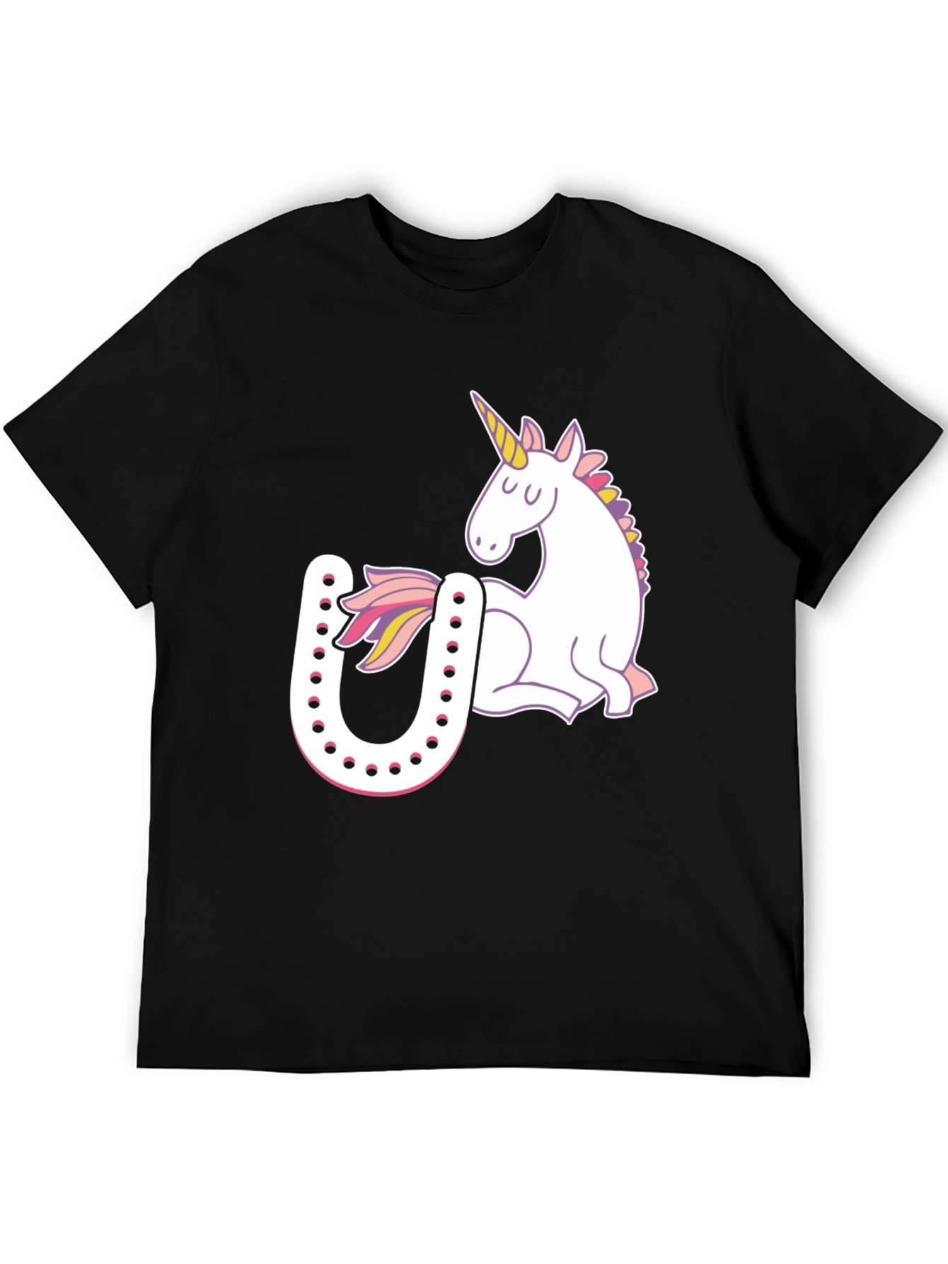 Unicorn Horseshoe Graphic T-Shirt