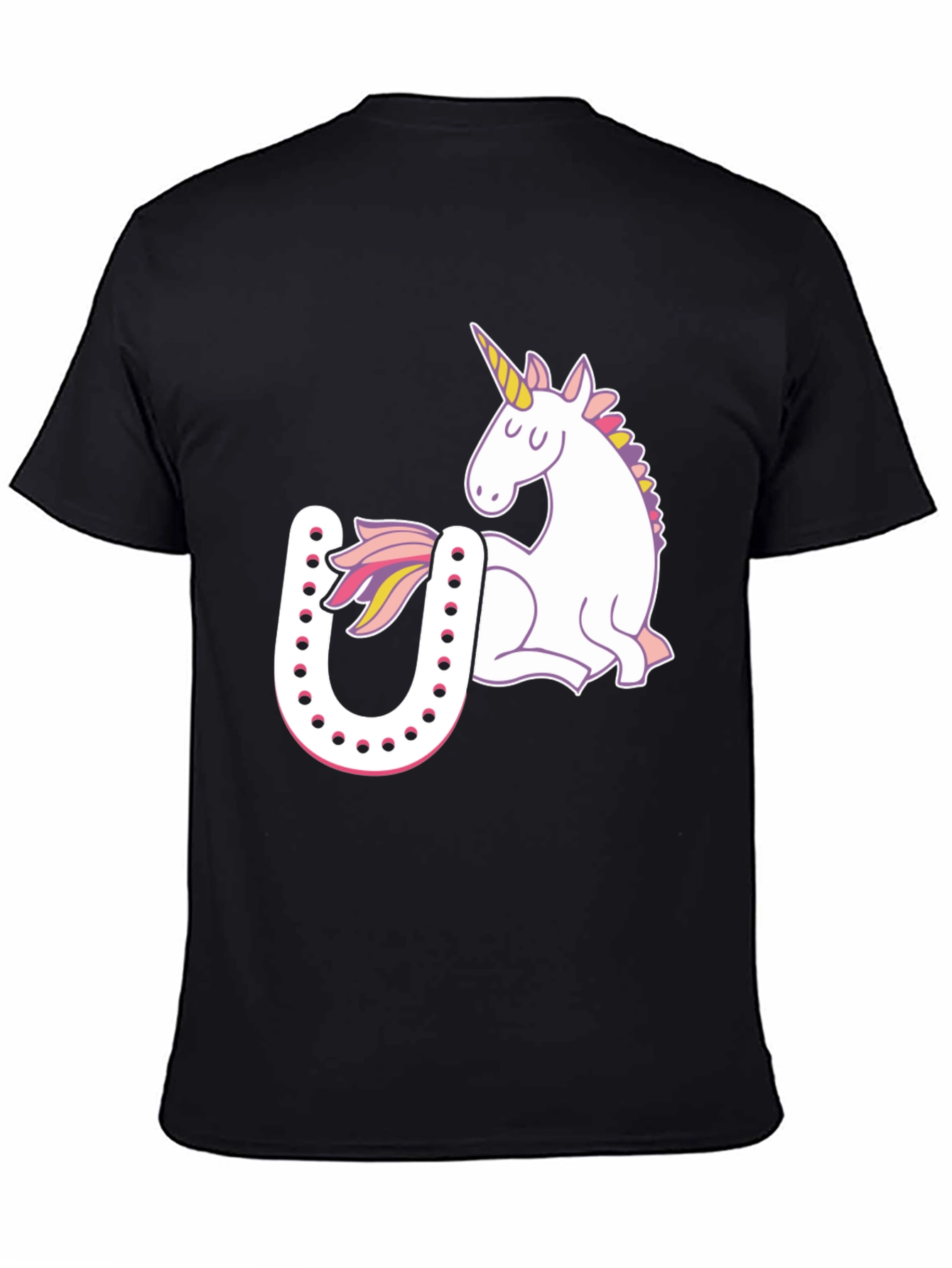 Unicorn Horseshoe Graphic T-Shirt