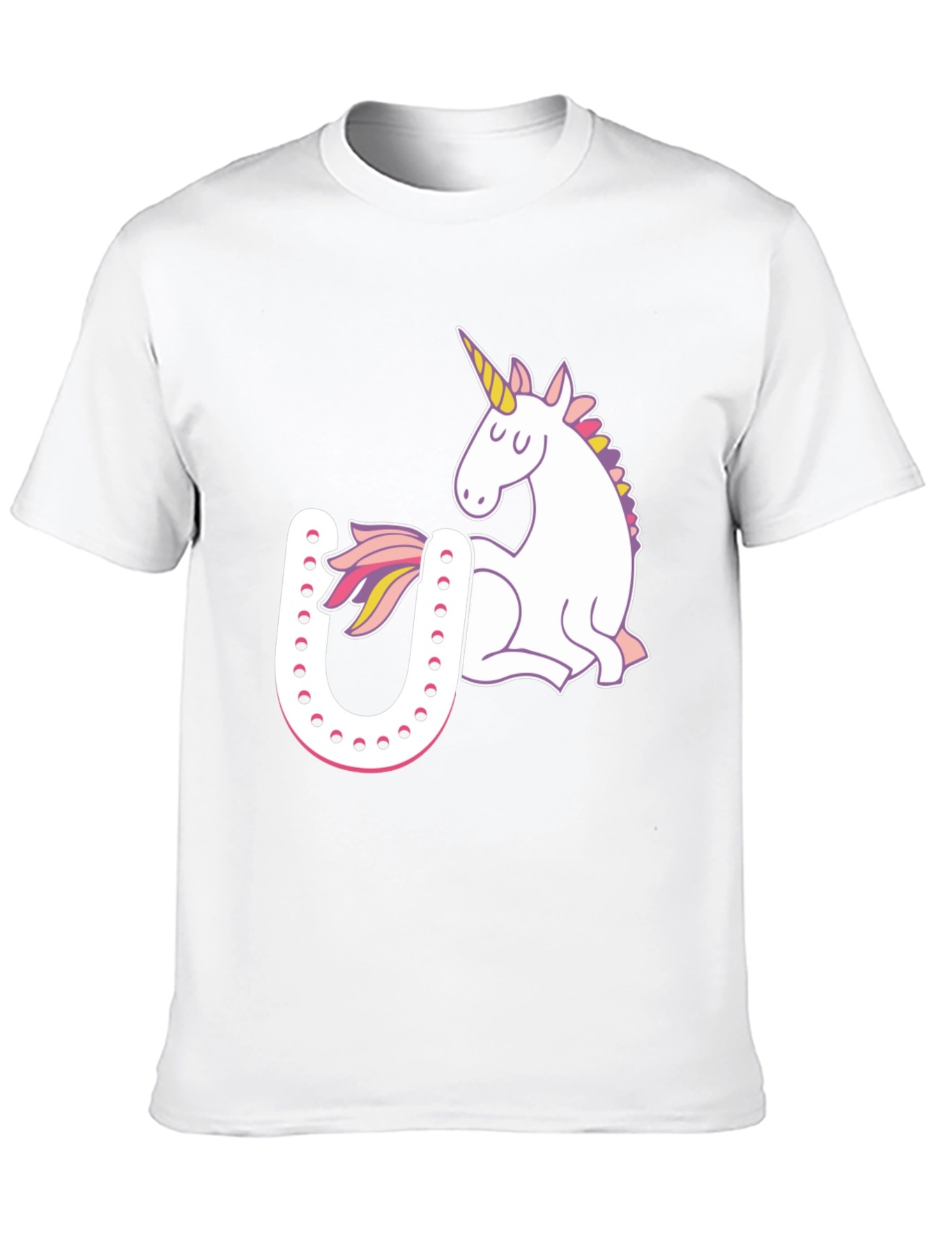 Unicorn Horseshoe Graphic T-Shirt