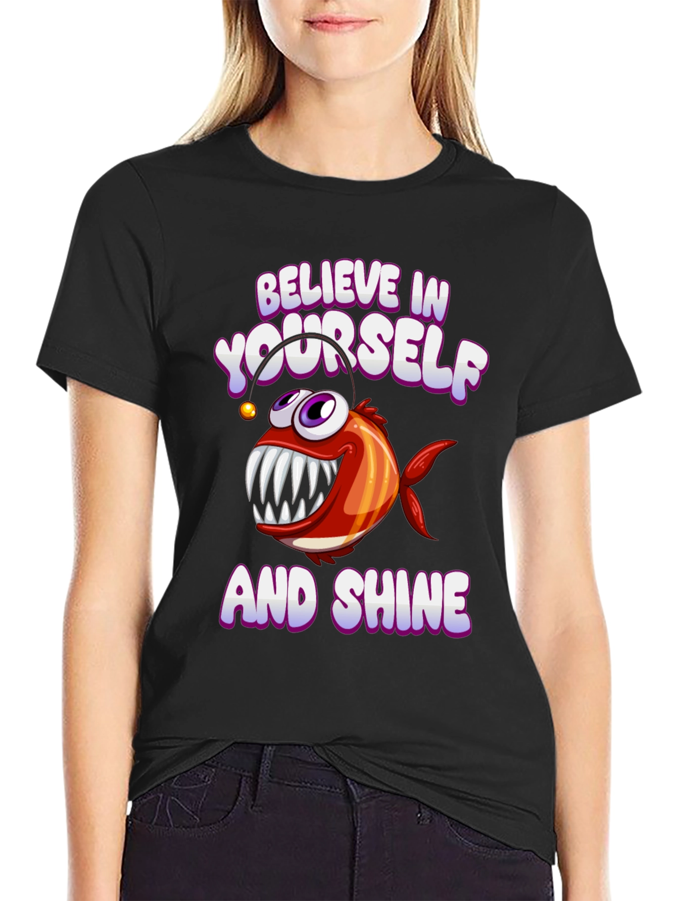 Believe in Yourself Anglerfish Graphic Tee