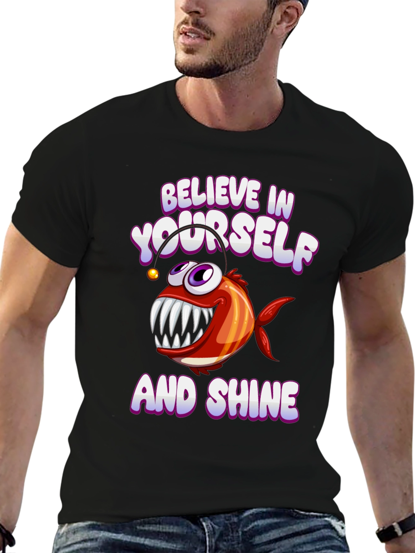 Believe in Yourself Anglerfish Graphic Tee