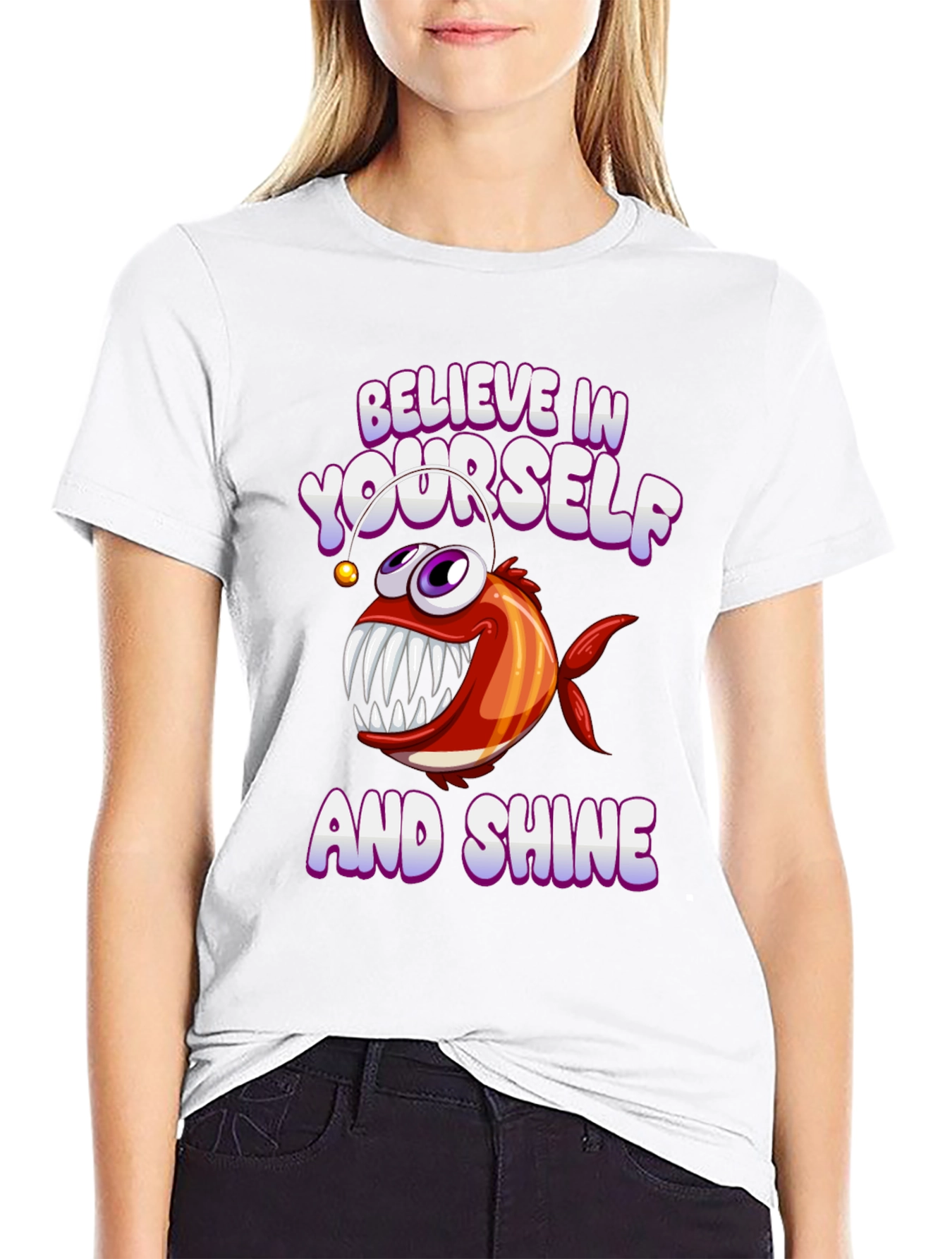 Believe in Yourself Anglerfish Graphic Tee