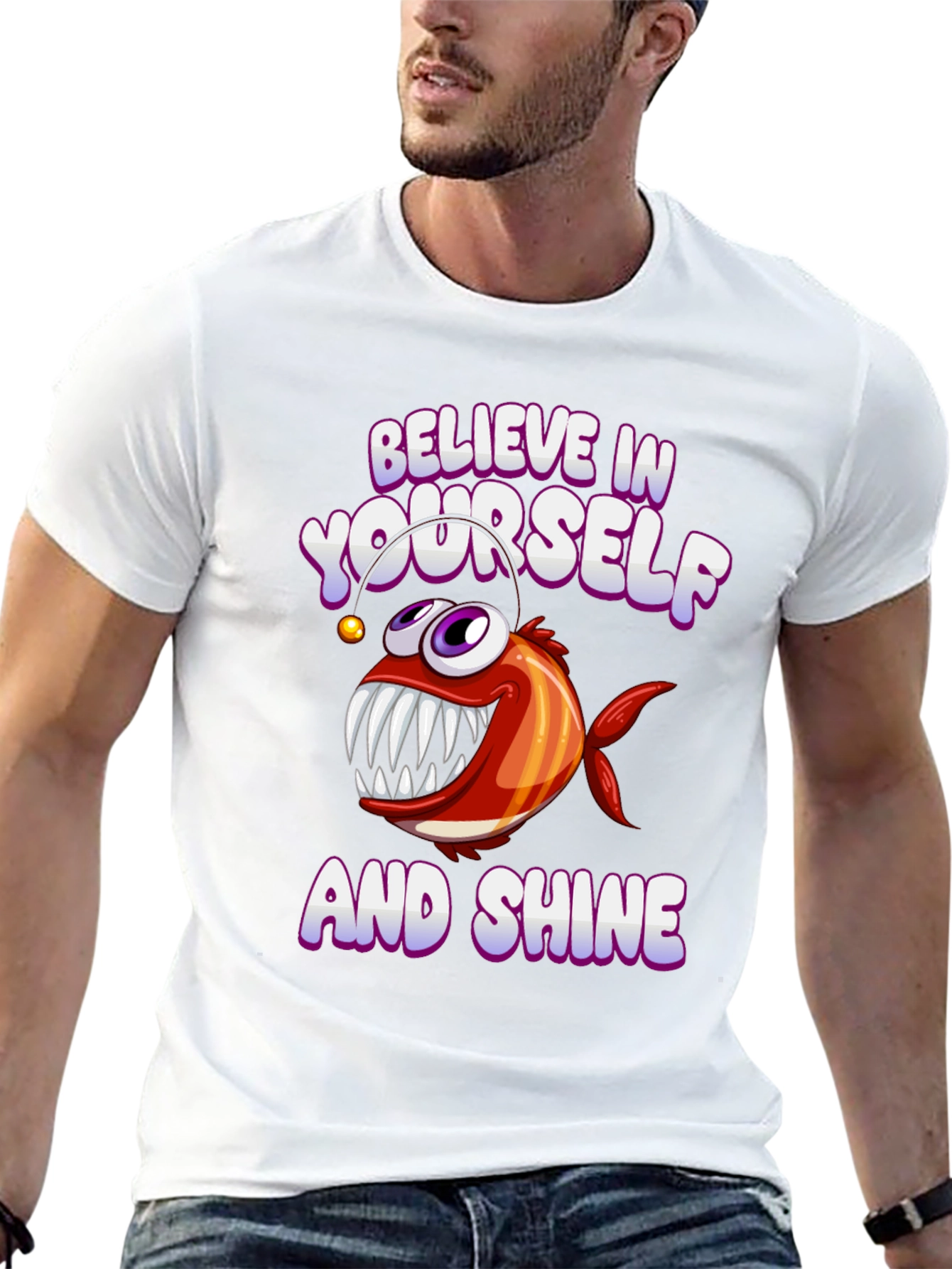 Believe in Yourself Anglerfish Graphic Tee