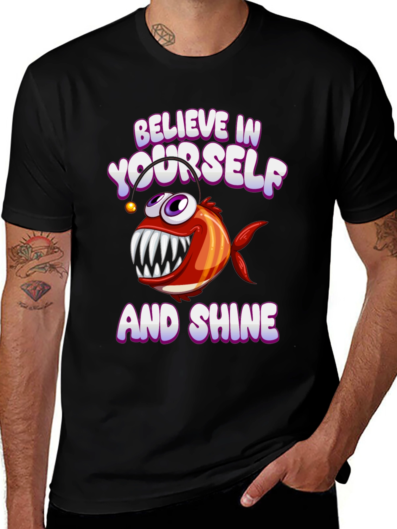 Believe in Yourself Anglerfish Graphic Tee