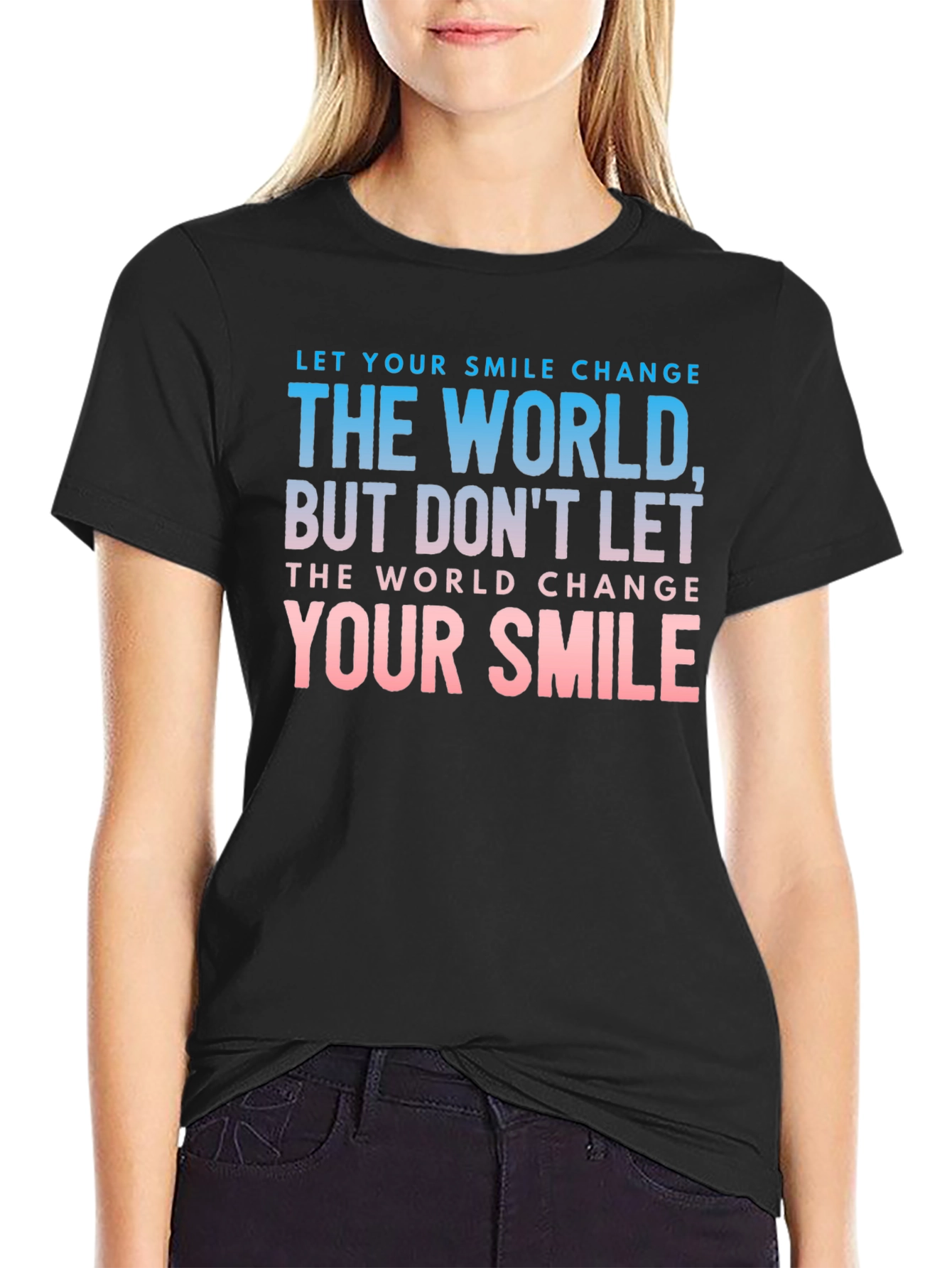 Smile Change The World Graphic T-Shirt