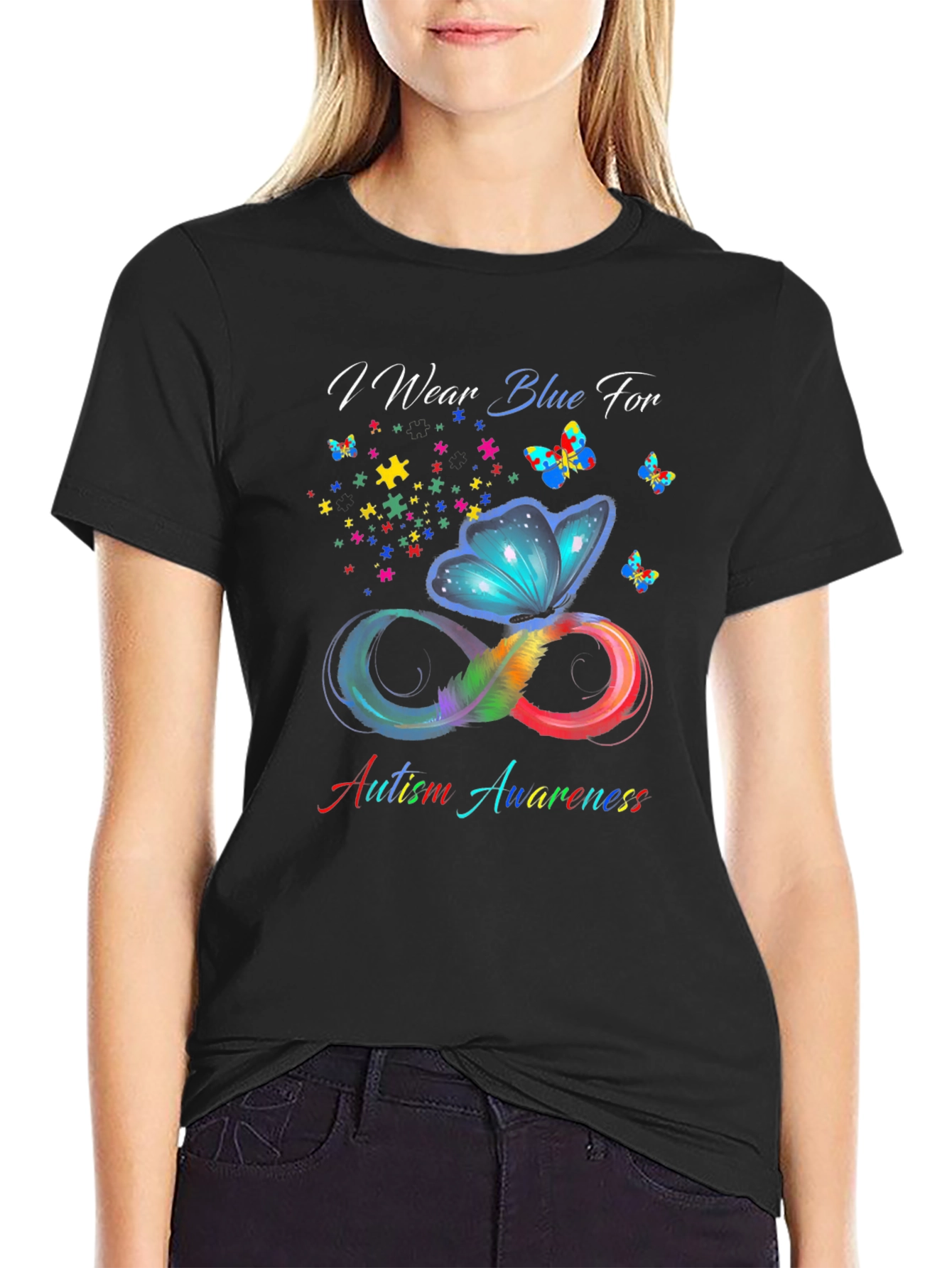 Autism Awareness Butterfly Infinity T-Shirt