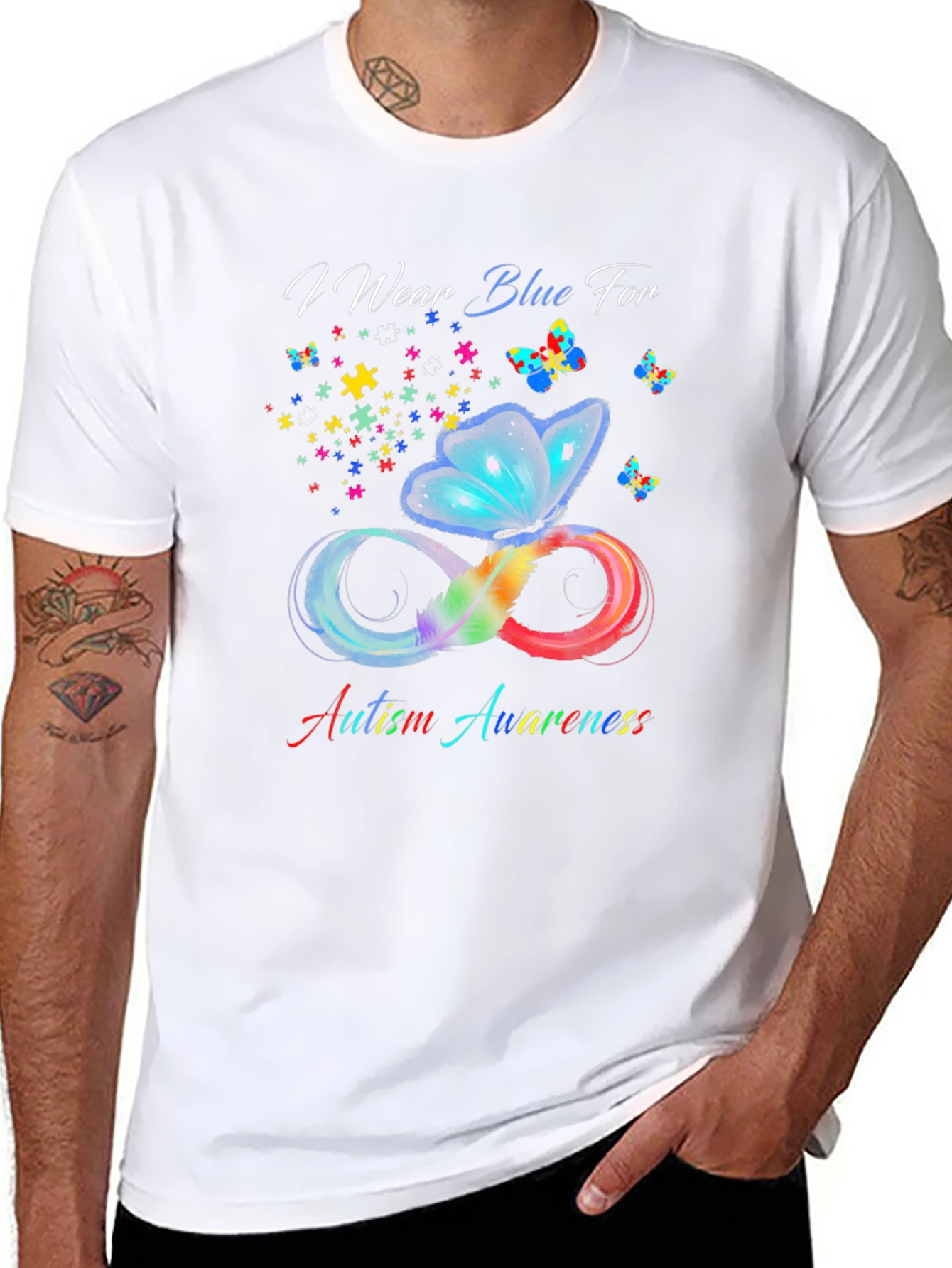 Autism Awareness Butterfly Infinity T-Shirt