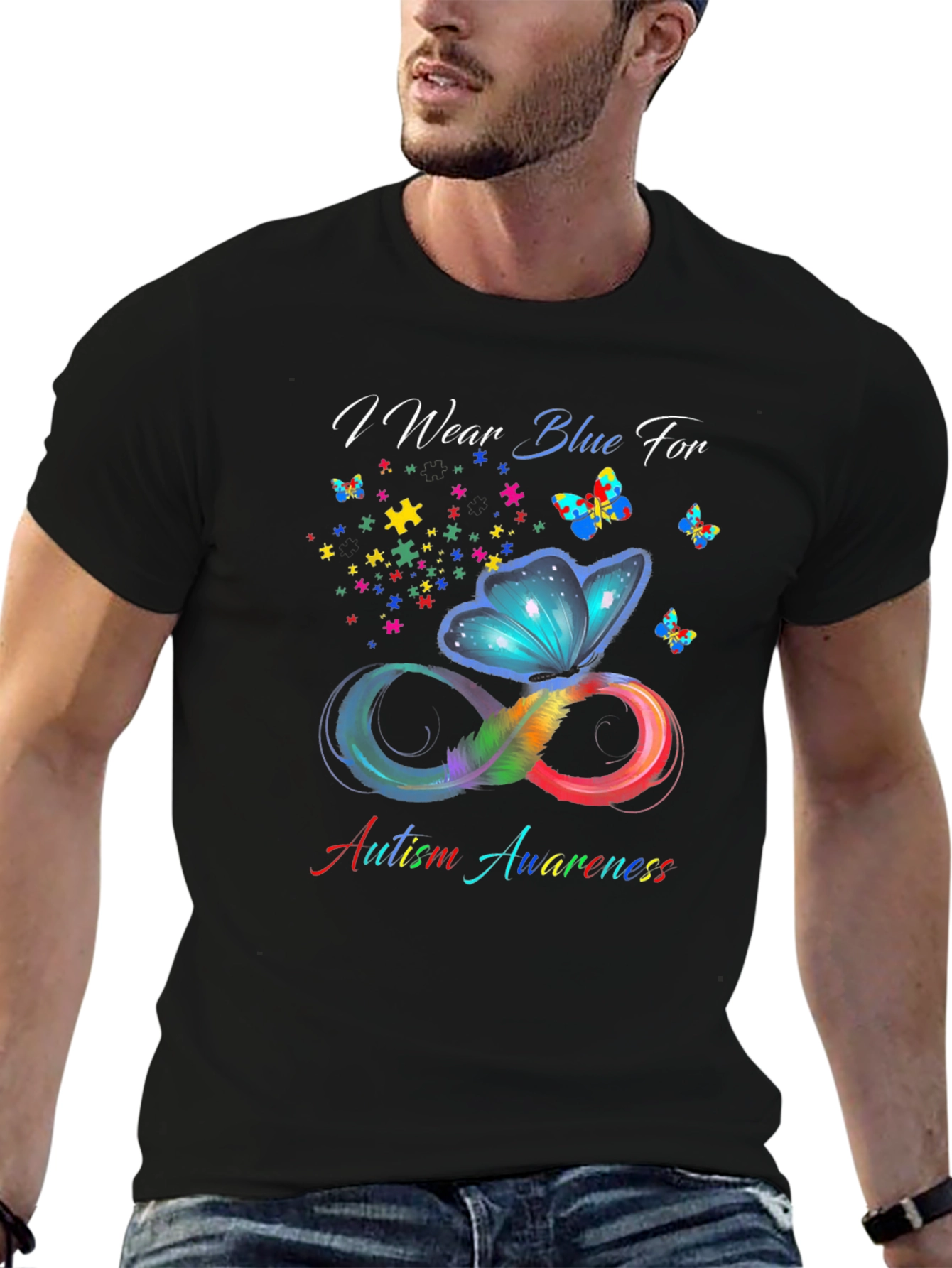 Autism Awareness Butterfly Infinity T-Shirt