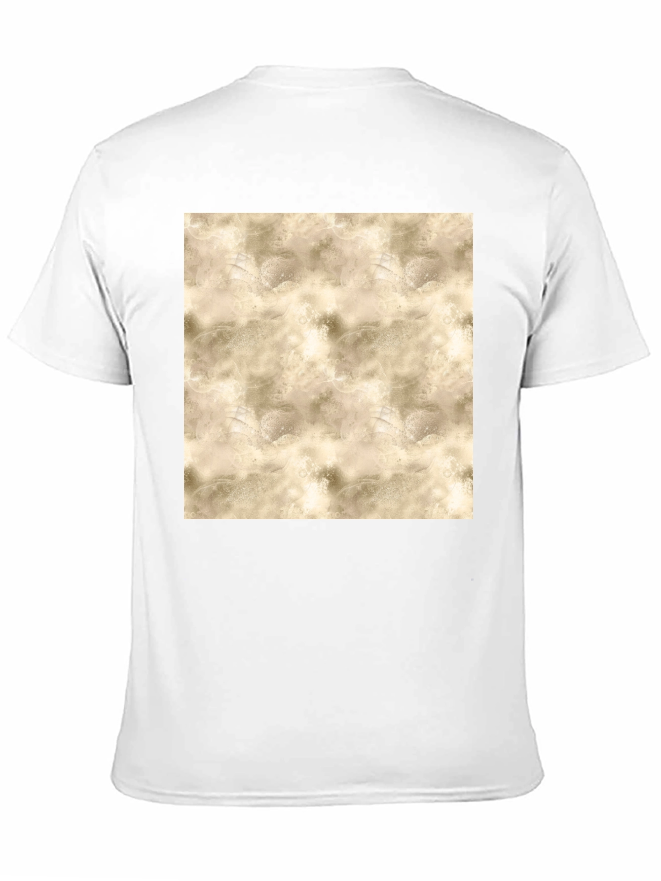 Textured Print Black Crew Neck Tee