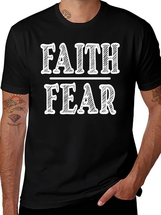 Faith Over Fear Graphic Tee - Soft Black T-Shirt