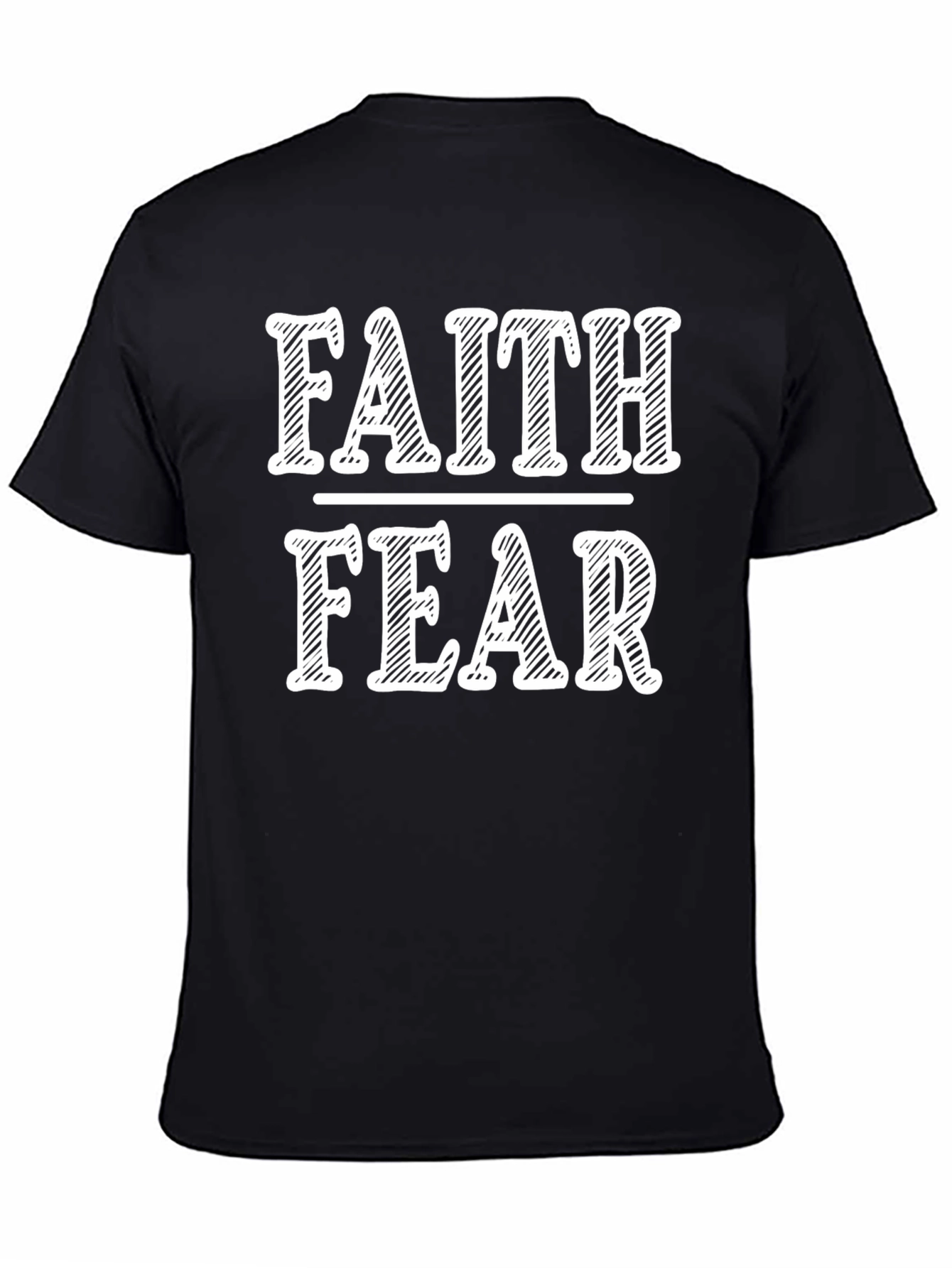Faith Over Fear Graphic Tee - Soft Black T-Shirt