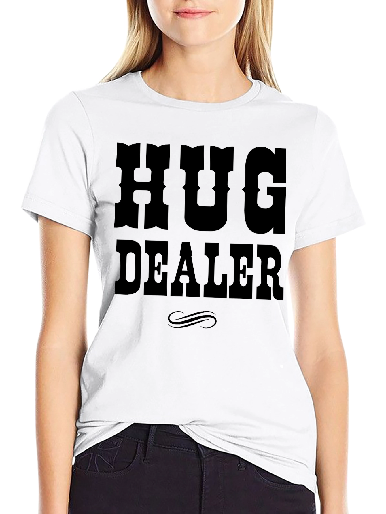 Hug Dealer Graphic T-Shirt - Black Cotton Tee