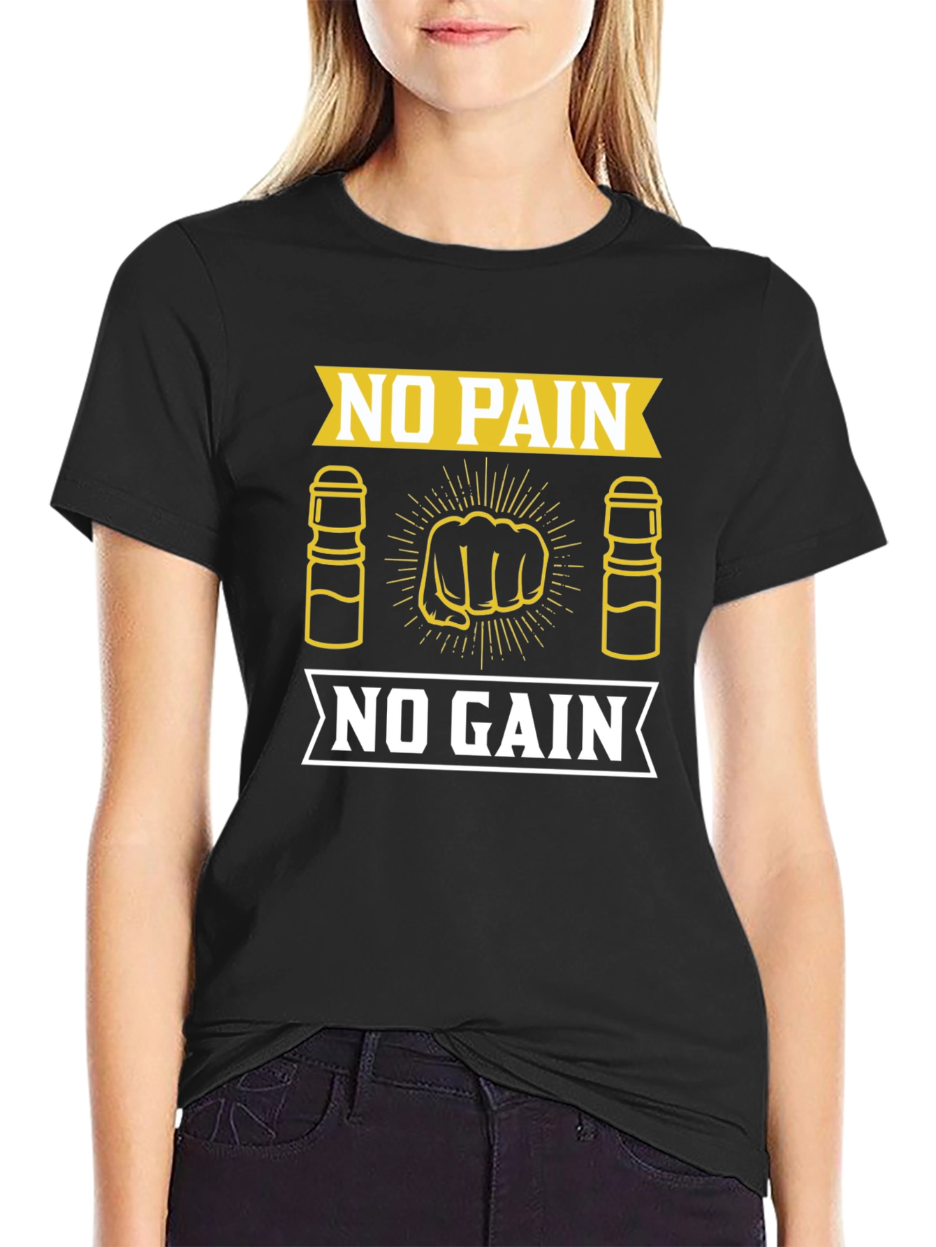 No Pain No Gain Gym Motivation T-Shirt