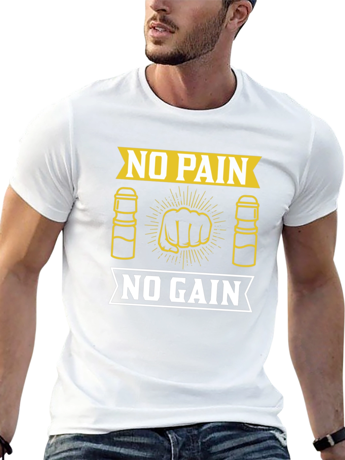 No Pain No Gain Gym Motivation T-Shirt