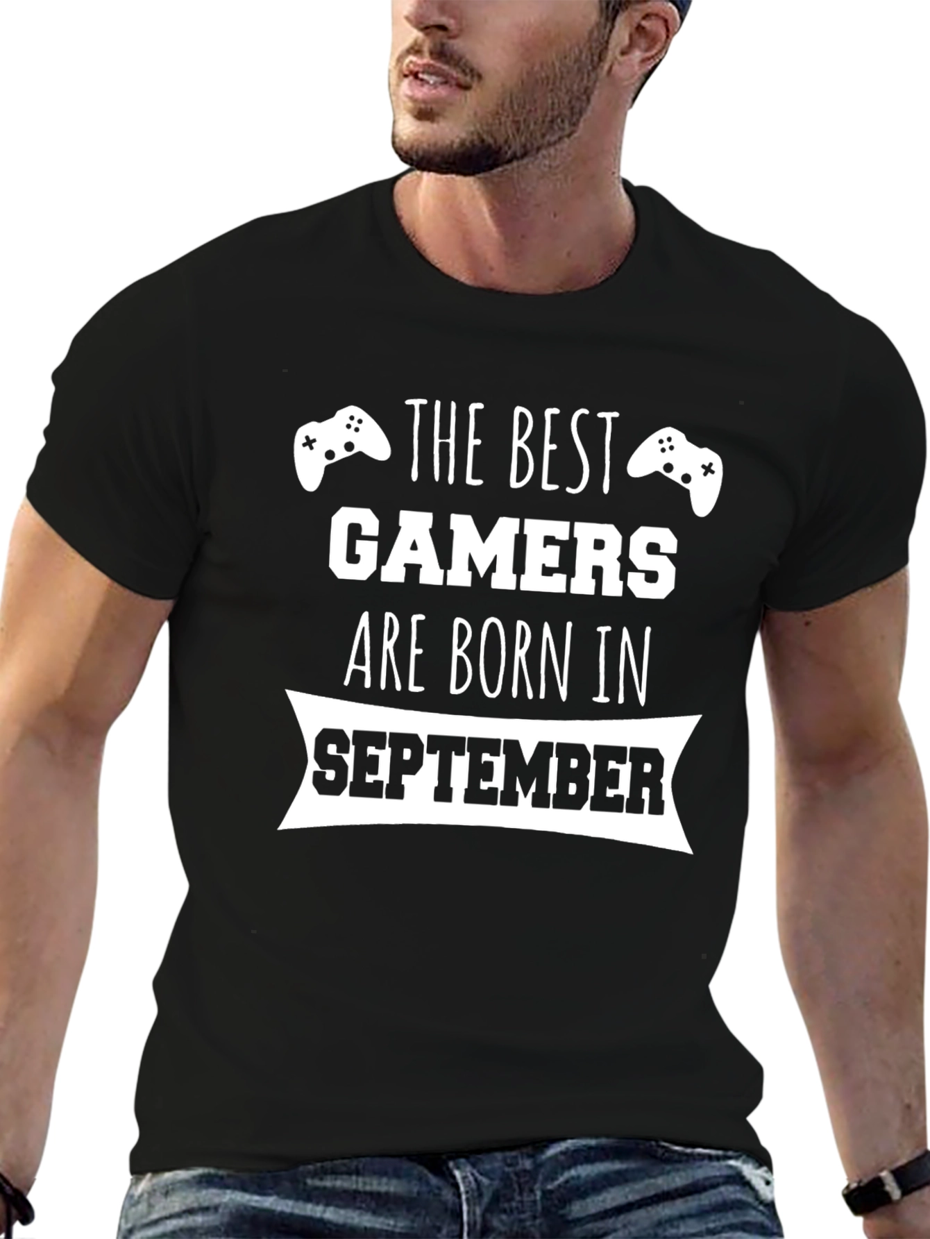 Best Gamers Born in September Black T-Shirt