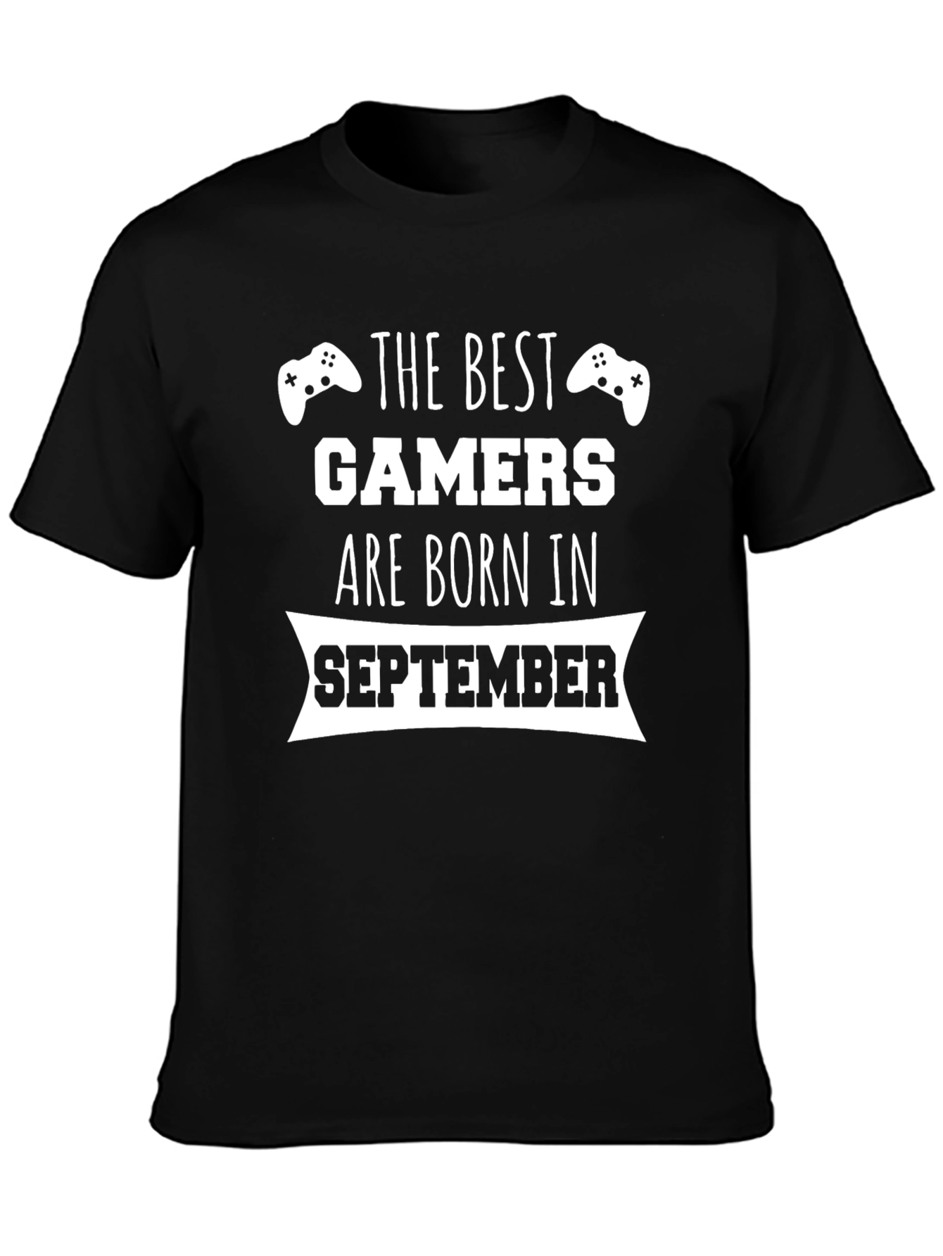 Best Gamers Born in September Black T-Shirt