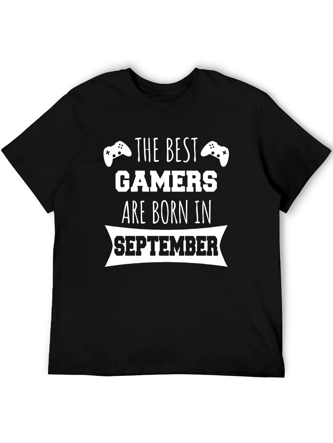Best Gamers Born in September Black T-Shirt
